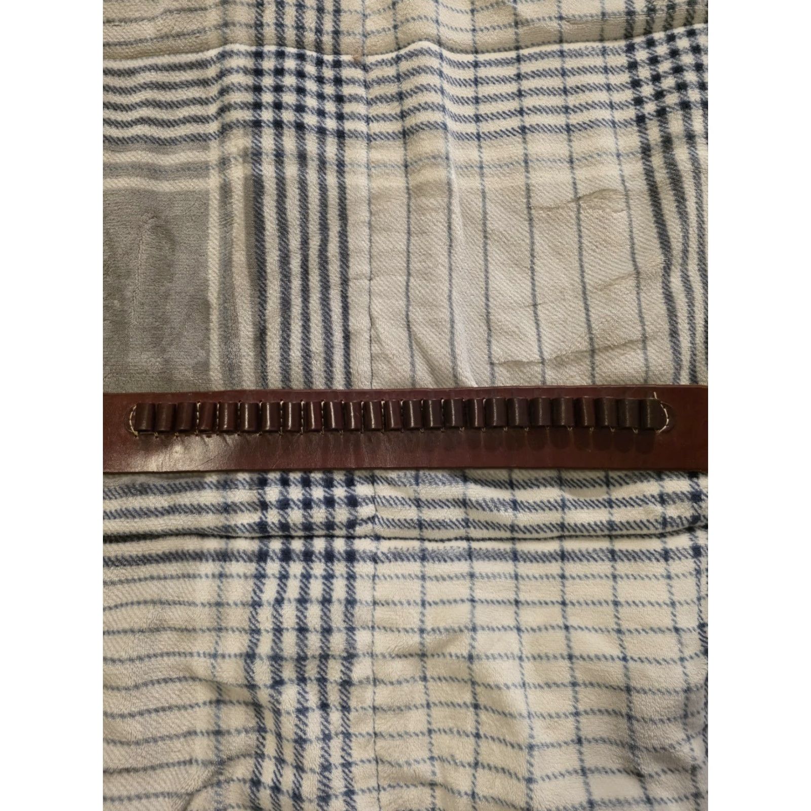 Vintage Krasne's .45 Caliber Heavy Leather Ammunition Belt Western Belt Brass Buckle Men's XL Brown 2.5 in Adjustable Cowboy Shell Accessories Size ONE SIZE - 2 Thumbnail