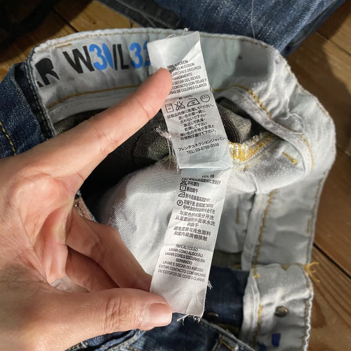 FCUK Vintage FCUK LOOSE CARPENTER Distressed Denim JEANS Size US 32 / EU 48 - 18 Thumbnail