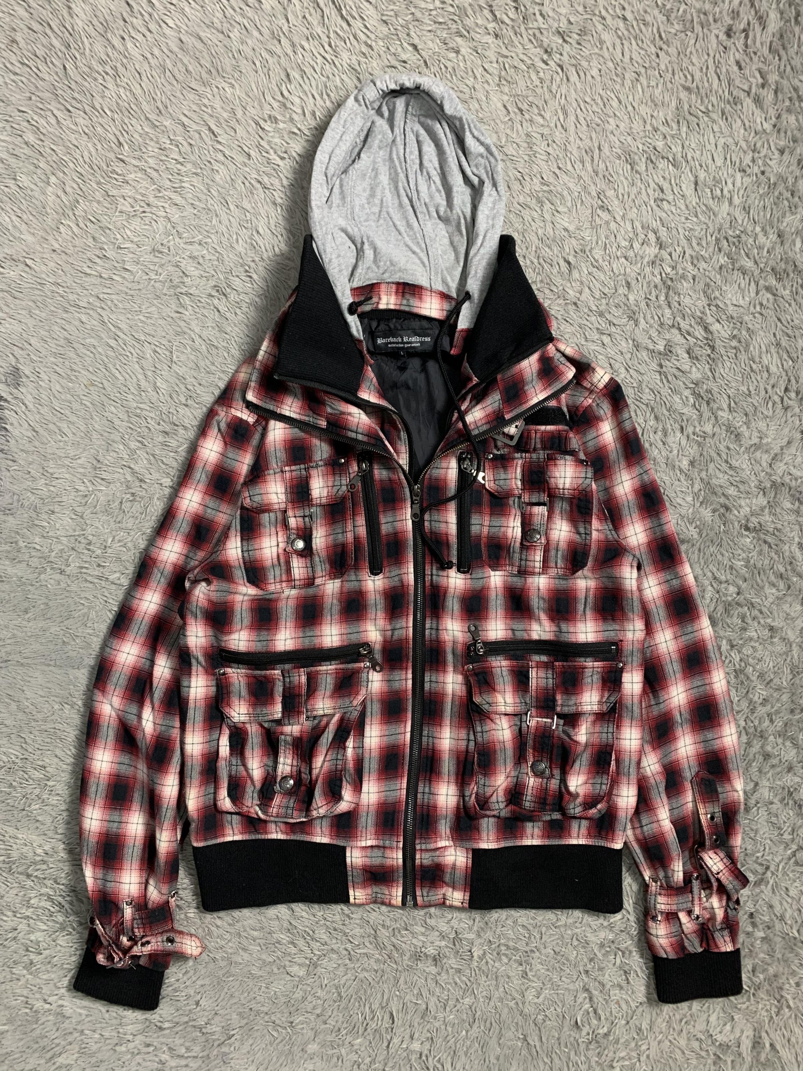 Japanese Brand Bareback Realdress Tartan Double layer zipper Punk Jacket Size US L / EU 52-54 / 3 - 1 Thumbnail