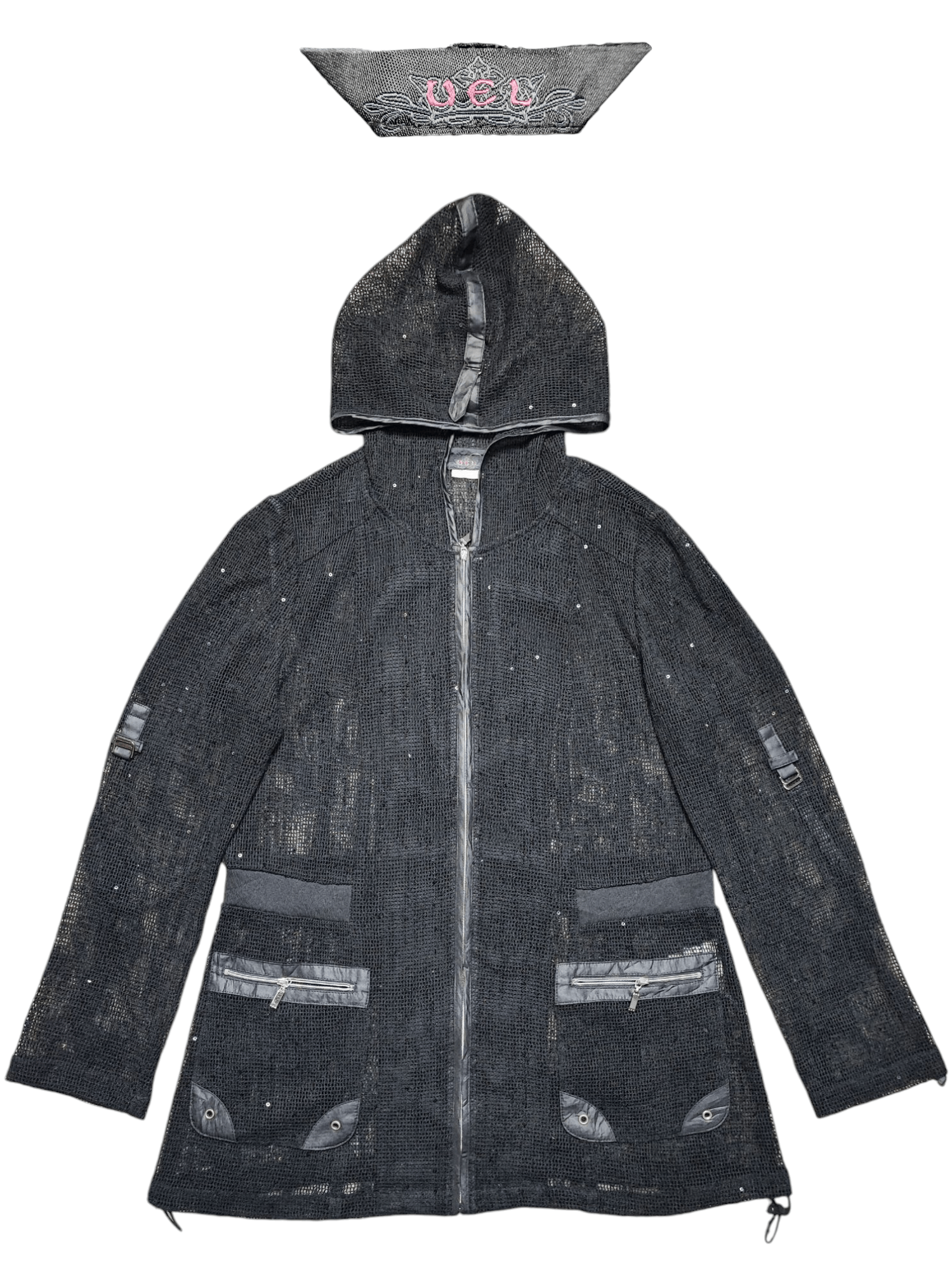 Japanese Brand UEL Mesh Net Zip Hoodie Size US S / EU 44-46 / 1 - 1 Thumbnail