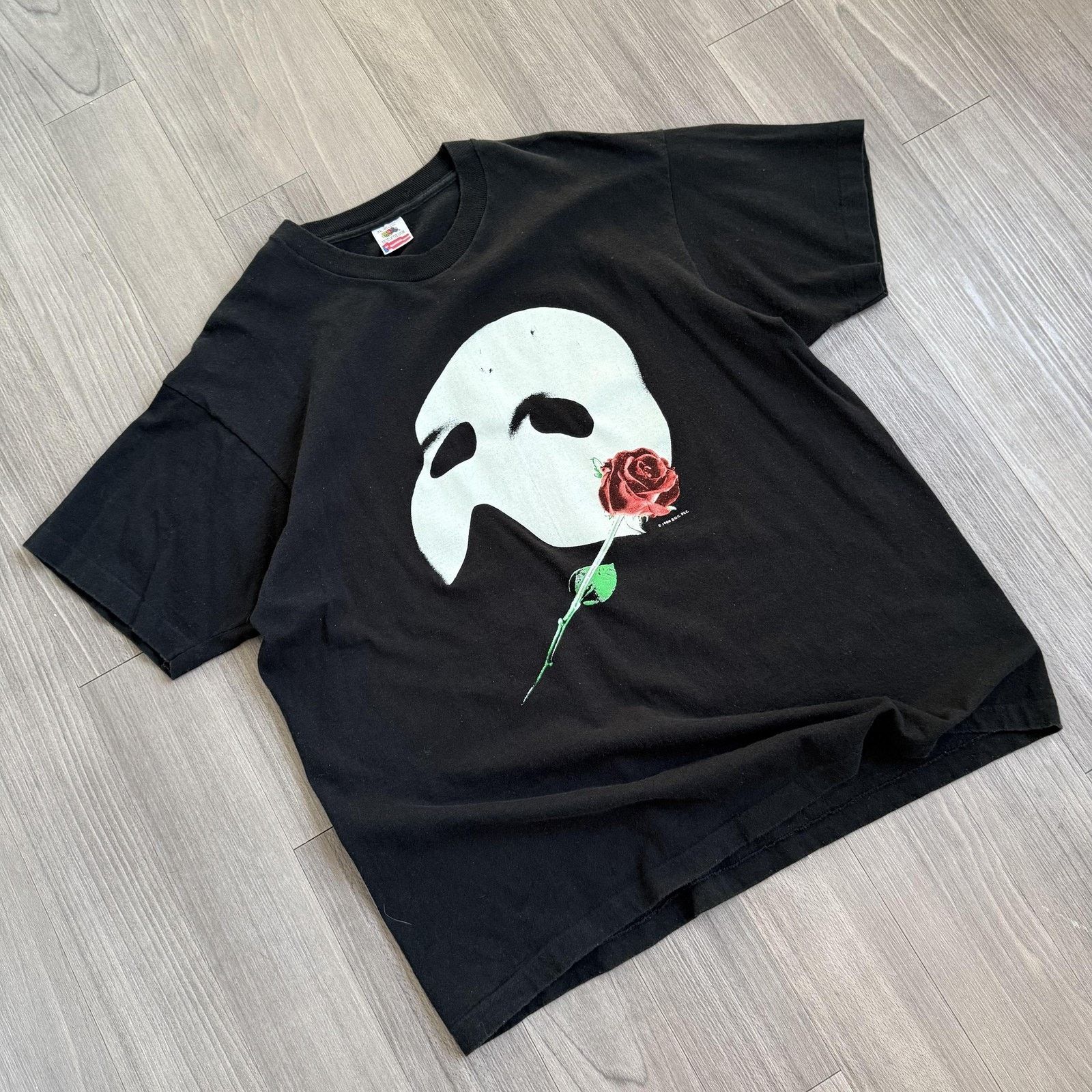 Fruit Of The Loom Vintage Phantom of the Opera Single Stitch Black T-Shirt XL Size US XL / EU 56 / 4 - 2 Thumbnail