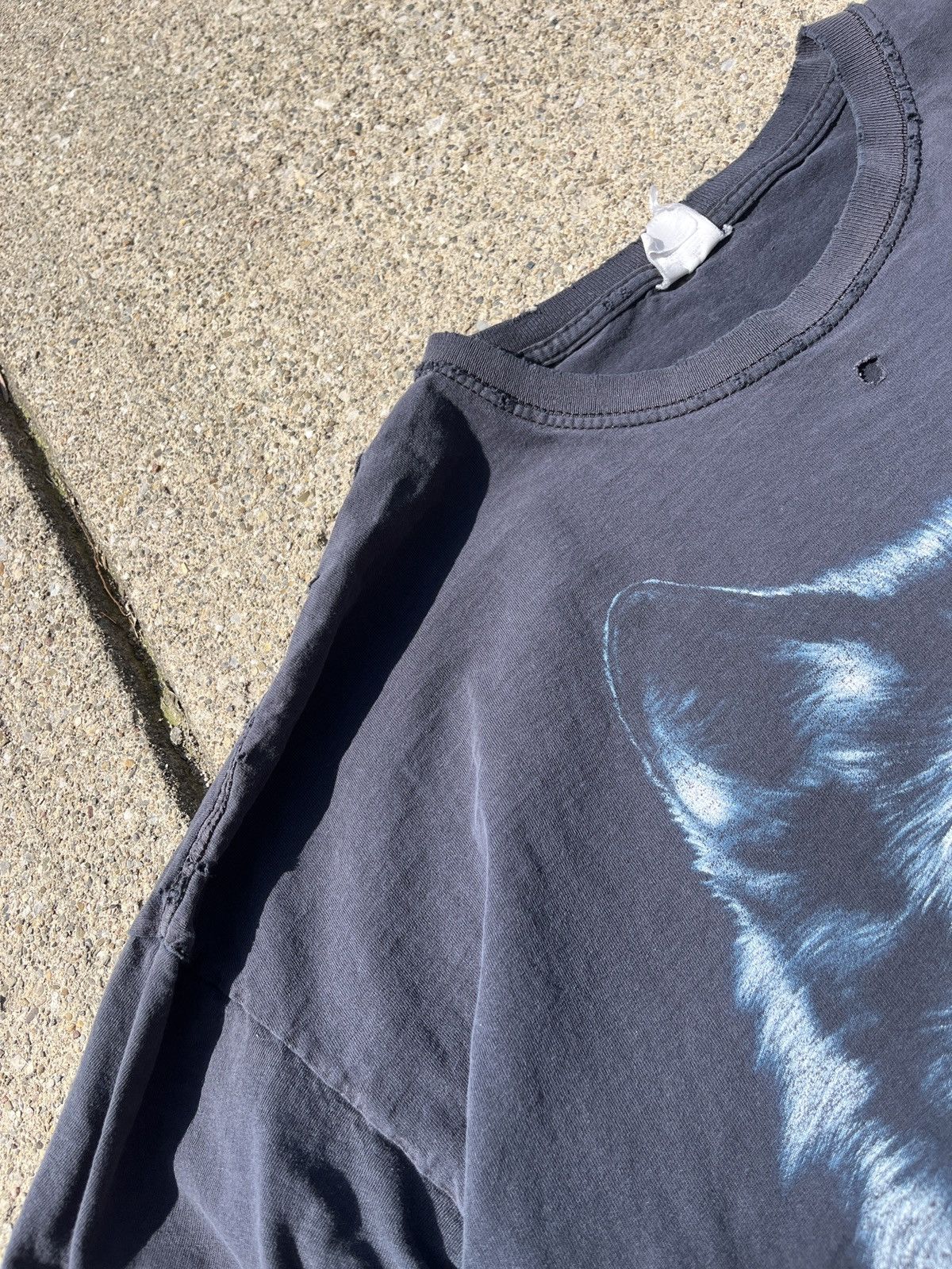 Fruit Of The Loom Vintage Y2K Wolf Tee 👀 Thrashed to perfection 4Gseller Size US XL / EU 56 / 4 - 6 Thumbnail
