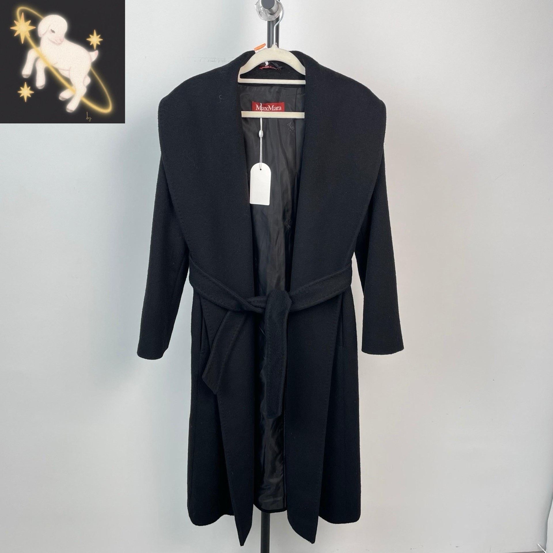 Max Mara Max Mara Black Coat 34 Women Size XS / US 0-2 / IT 36-38 - 1 Thumbnail