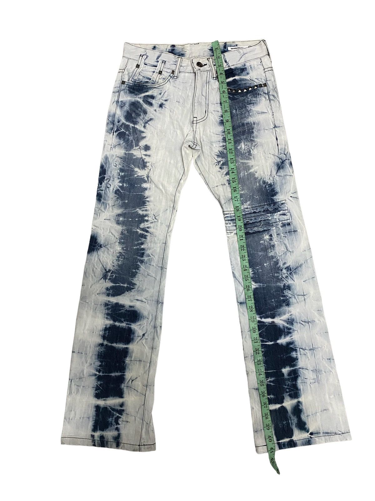 Japanese Brand Vintage Semantic Design Tie Dye Denim Jeans Size US 30 / EU 46 - 16 Thumbnail