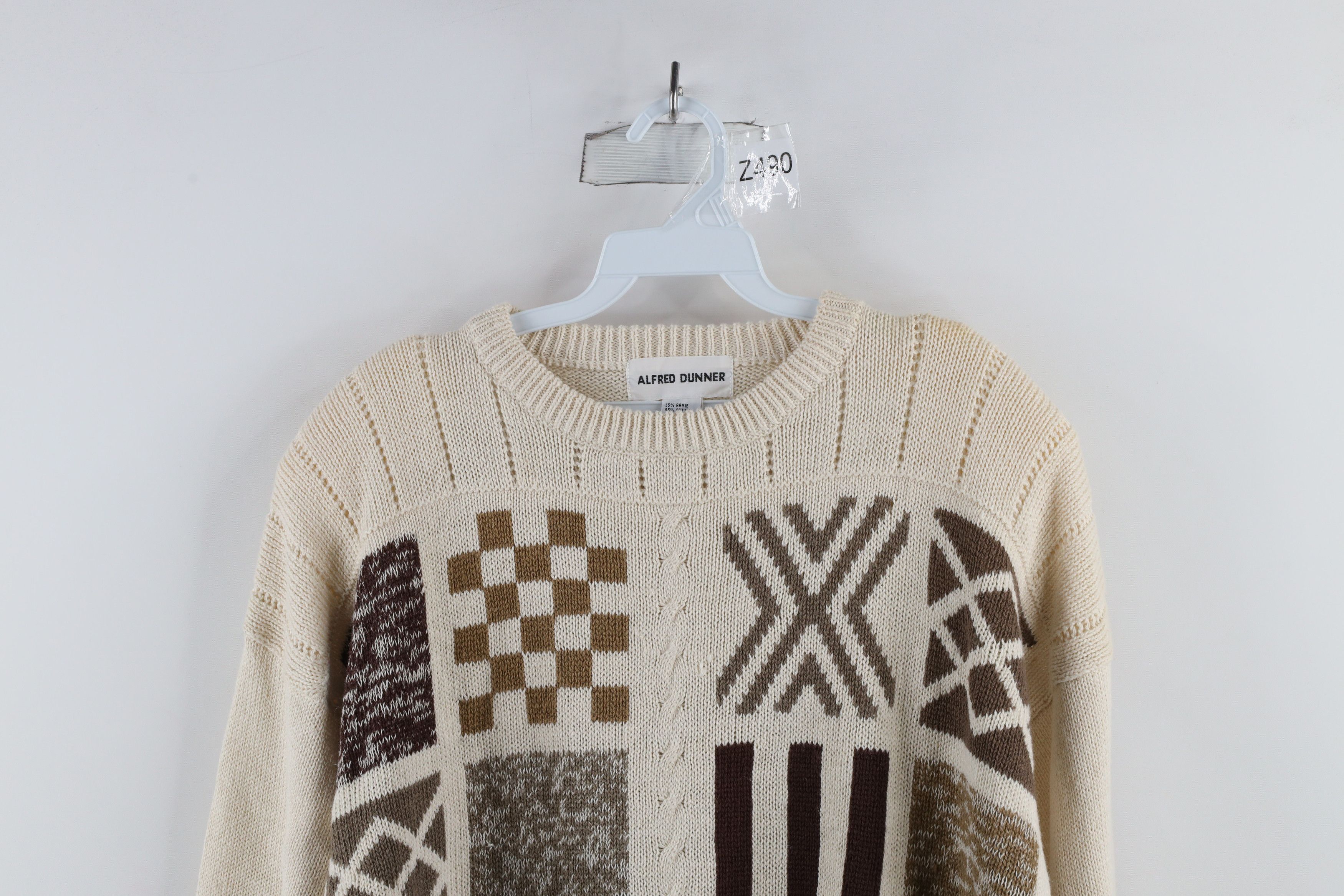 Vintage Deadstock Vintage 90s Coogi Style Patchwork Knit Sweater Size XL / US 12-14 / IT 48-50 - 2 Thumbnail