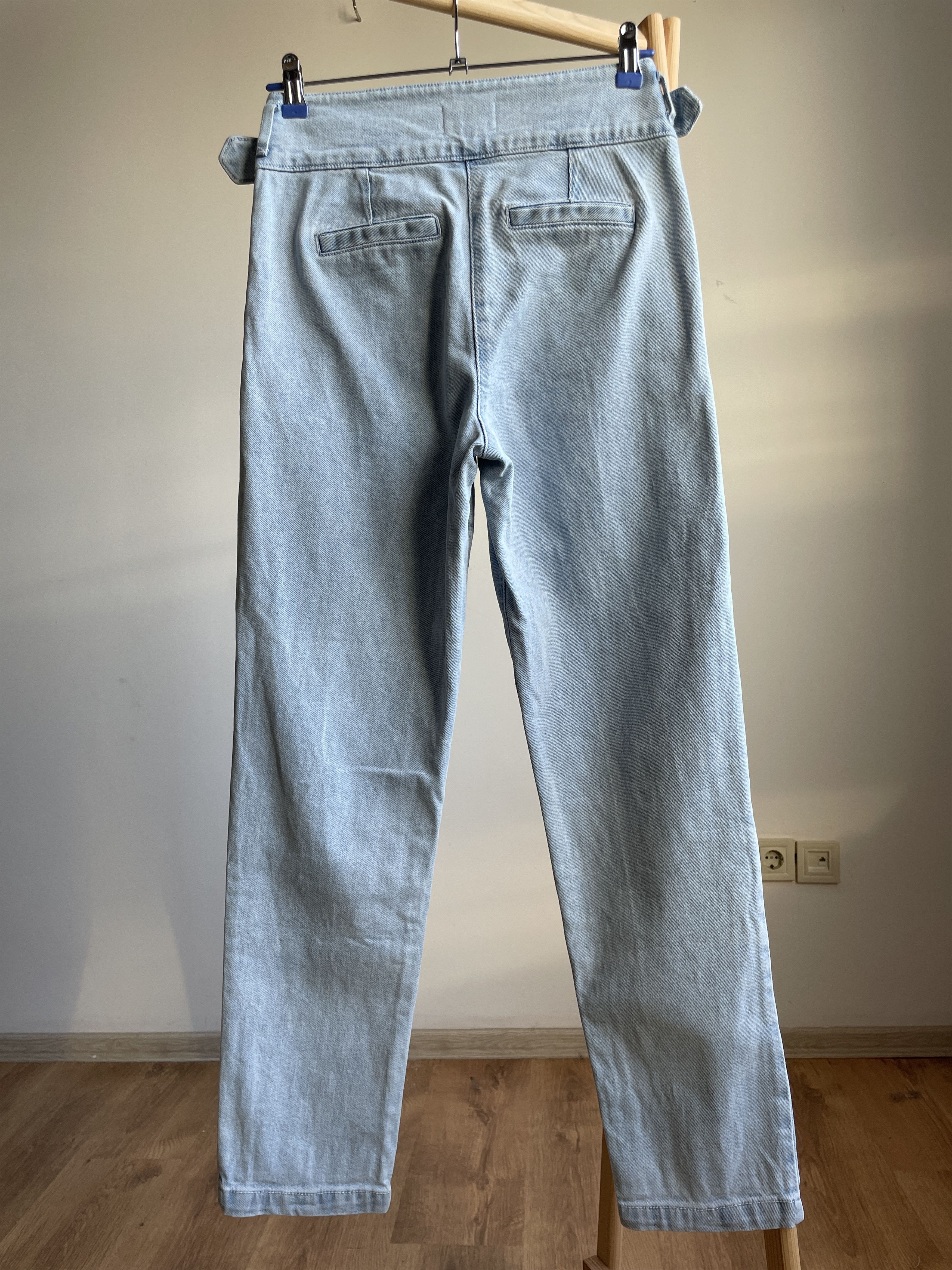 Sezane Sezane Franck Buckled Waist High Rise Jeans Size EUR 36 Size 25" / US 0 / IT 36 - 2 Thumbnail