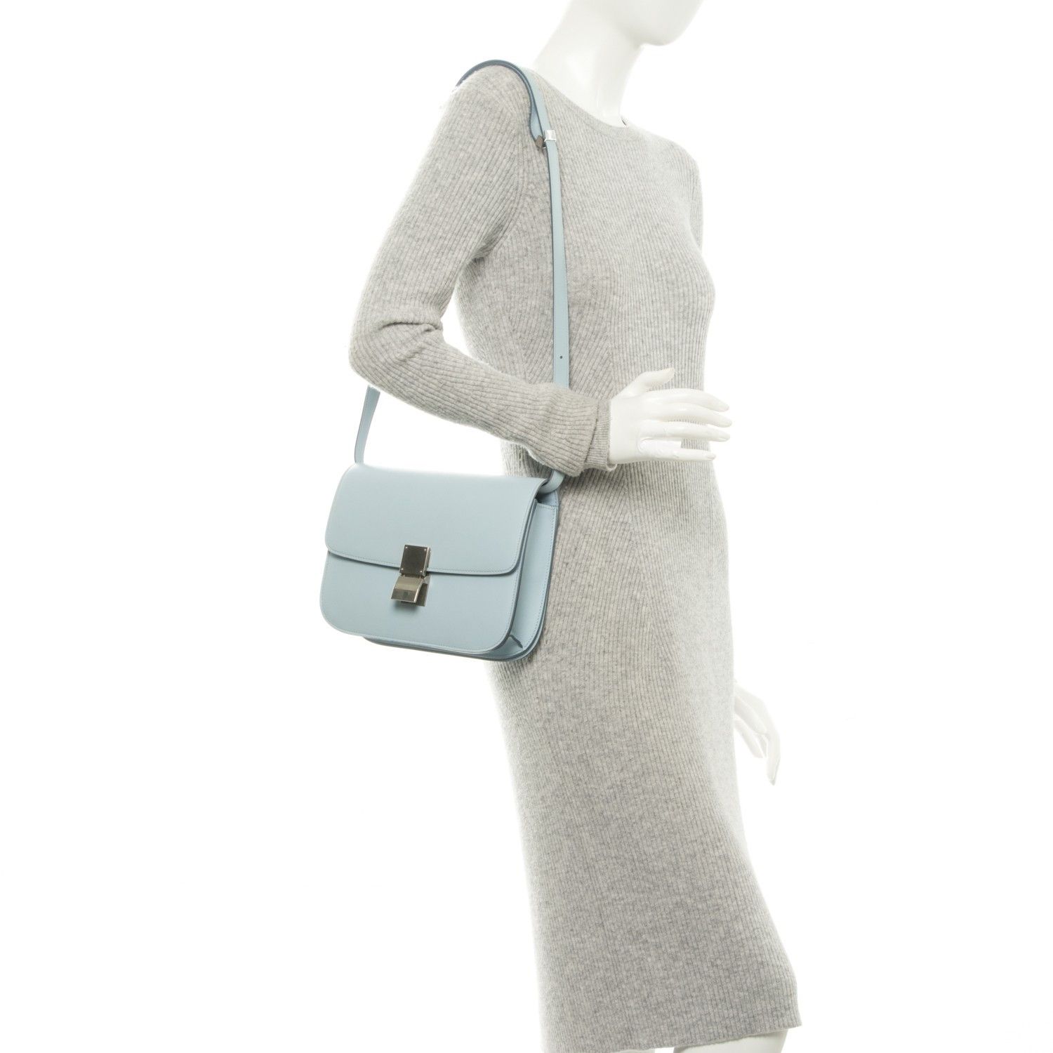 Celine o1bcso1str0225 164173DLS Size: OS / Flap Bag in Light Blue Size ONE SIZE - 2 Thumbnail