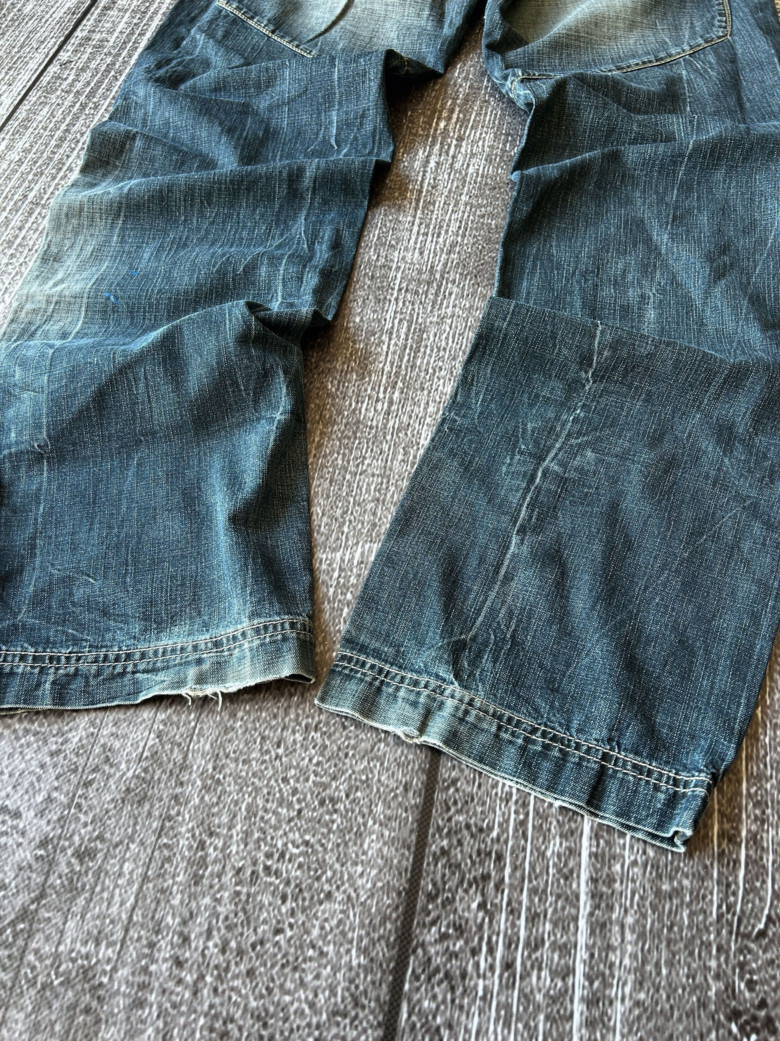 Vintage Vintage Faded Denim Jeans Zip Pocket Biker Skate Y2K Style Size US 32 / EU 48 - 4 Thumbnail