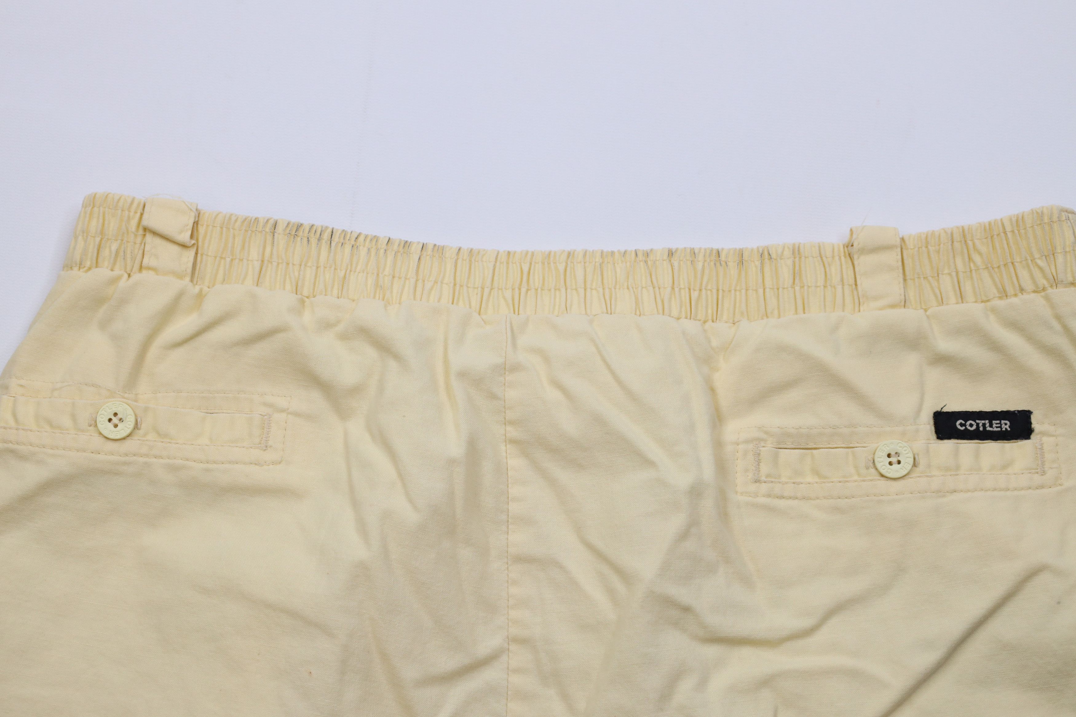 Vintage Vintage 70s Streetwear Above Knee Chino Shorts Yellow Size US 36 / EU 52 - 9 Thumbnail