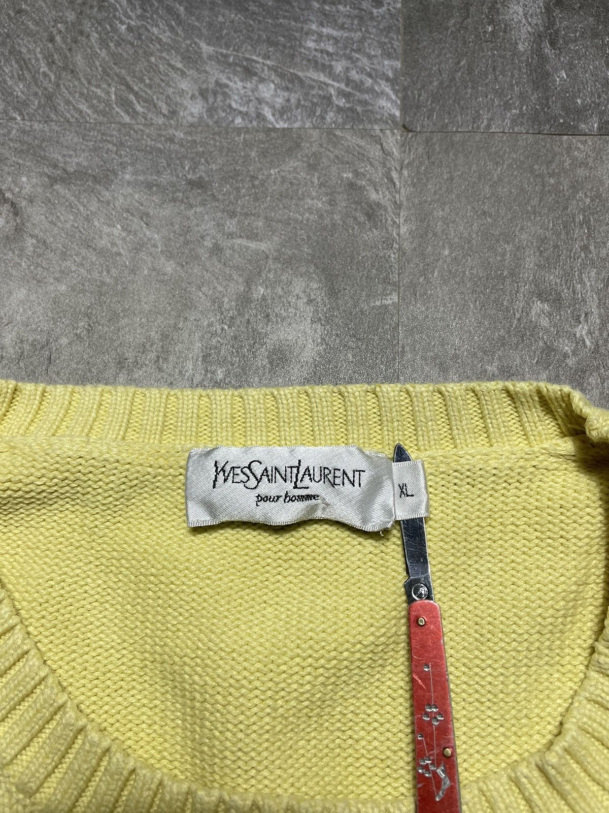 Yves Saint Laurent Vintage Yves Saint Laurent Knit Sweater YSL Logo 90s Y2K Size US XL / EU 56 / 4 - 5 Thumbnail