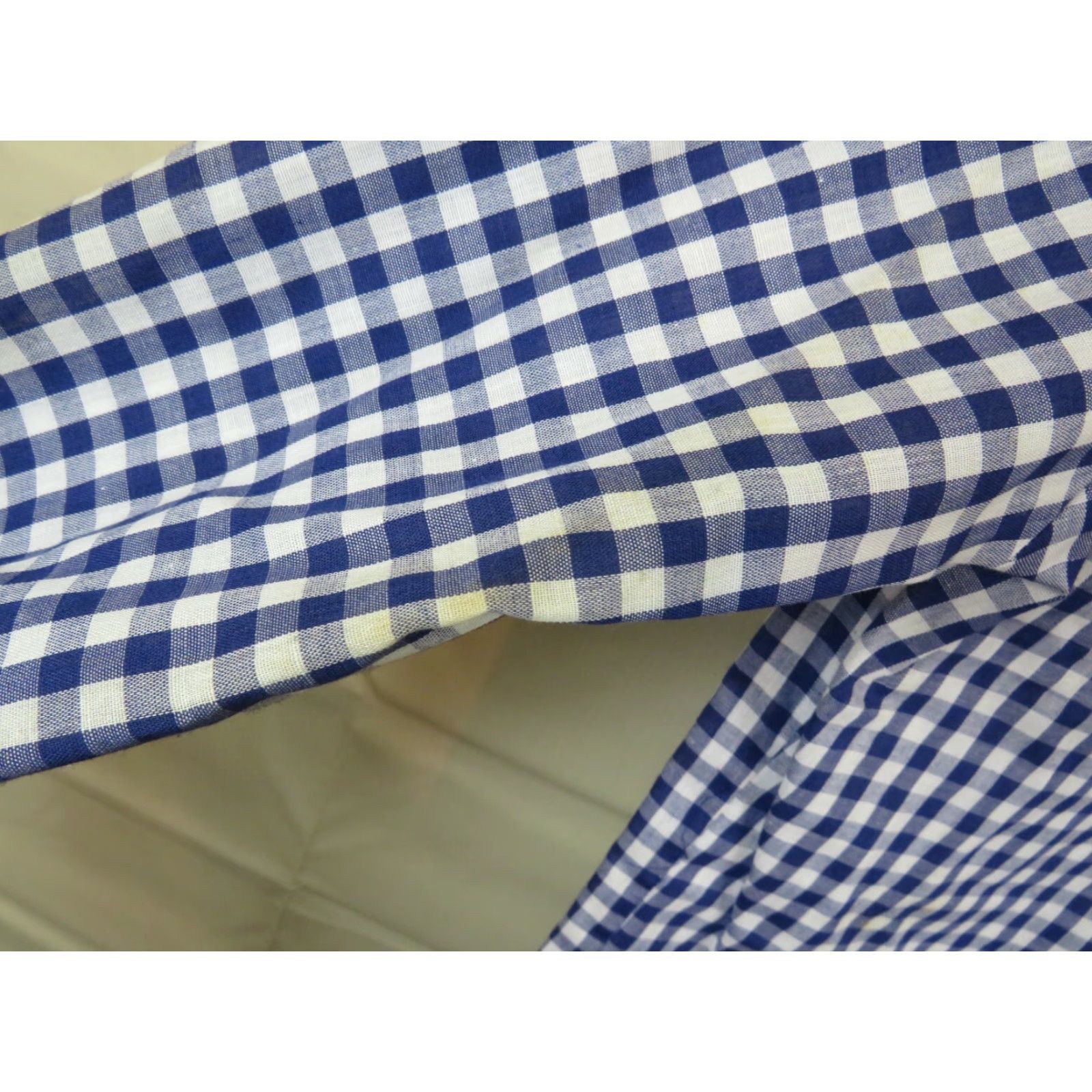 Vintage VINTAGE Terry Shirt Polyester Blue 1960-70s M Stain Destroyed Chicago plaid Casual Mens Size M / US 6-8 / IT 42-44 - 7 Thumbnail