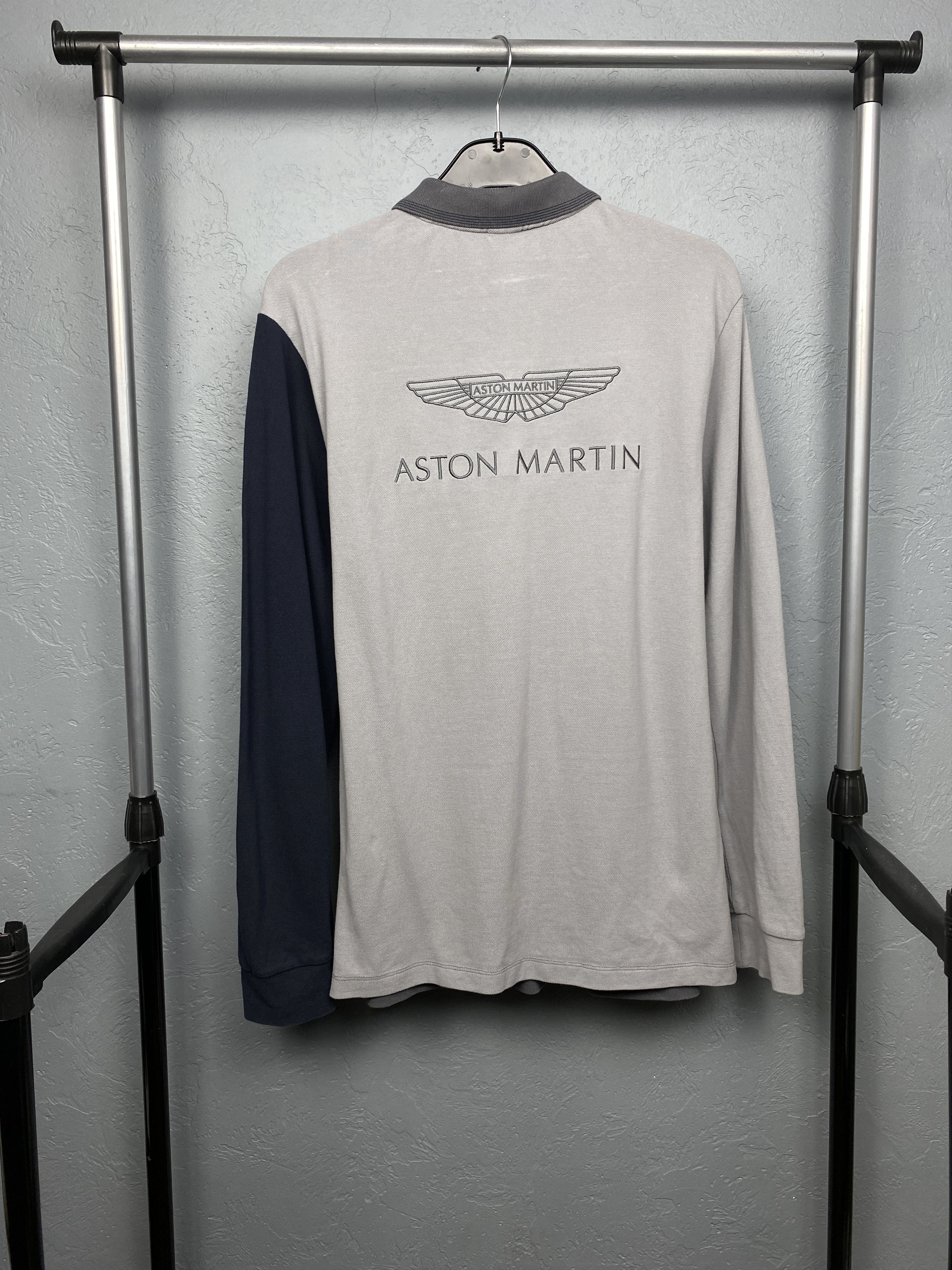 Hackett Aston Martin by Hackett Mens Long Sleeve Polo Shirt Size US M / EU 48-50 / 2 - 9 Thumbnail