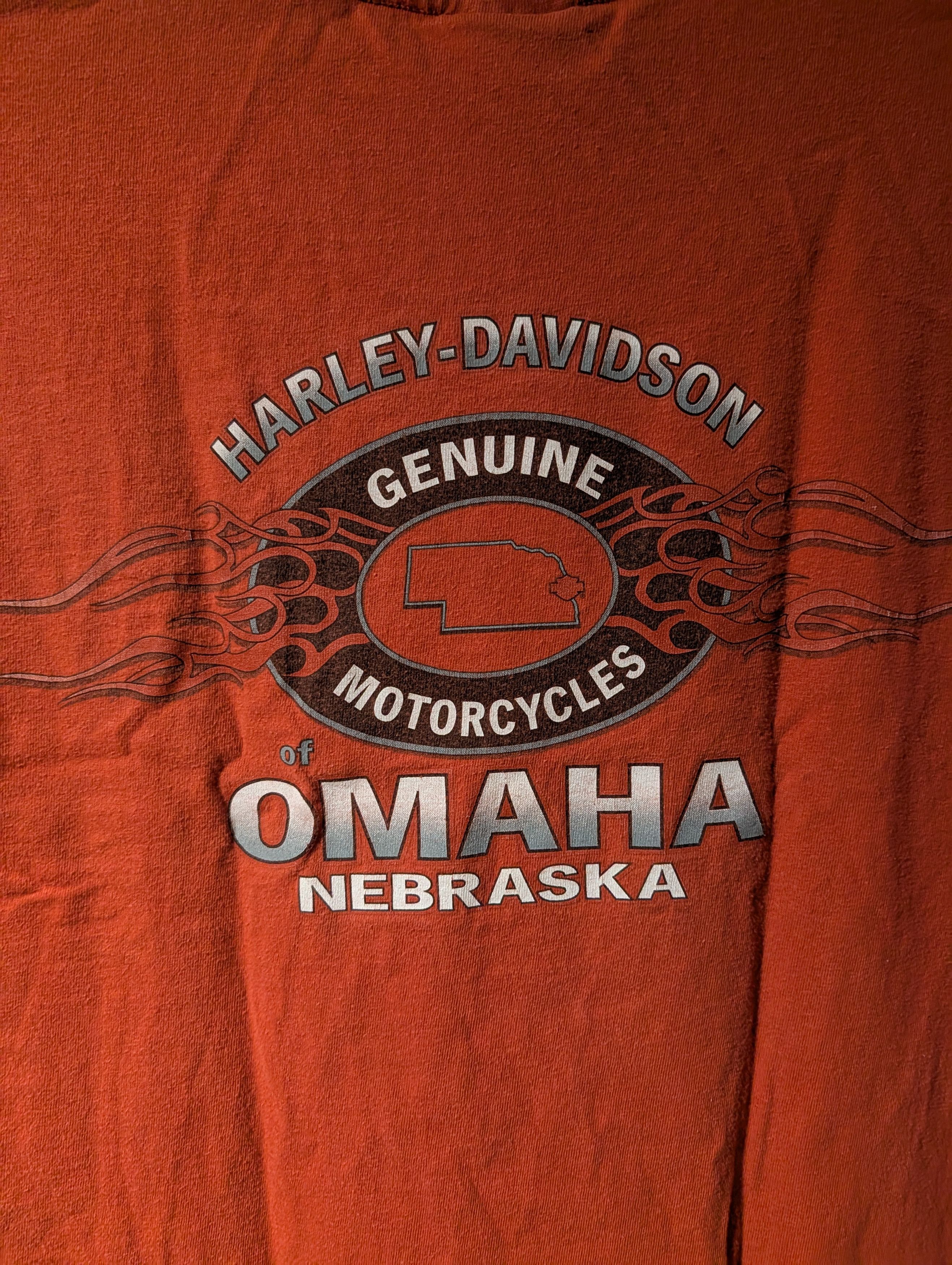 Harley Davidson Vintage Harley Davidson Logo Omaha Nebraska Large T-Shirt Size US L / EU 52-54 / 3 - 6 Thumbnail