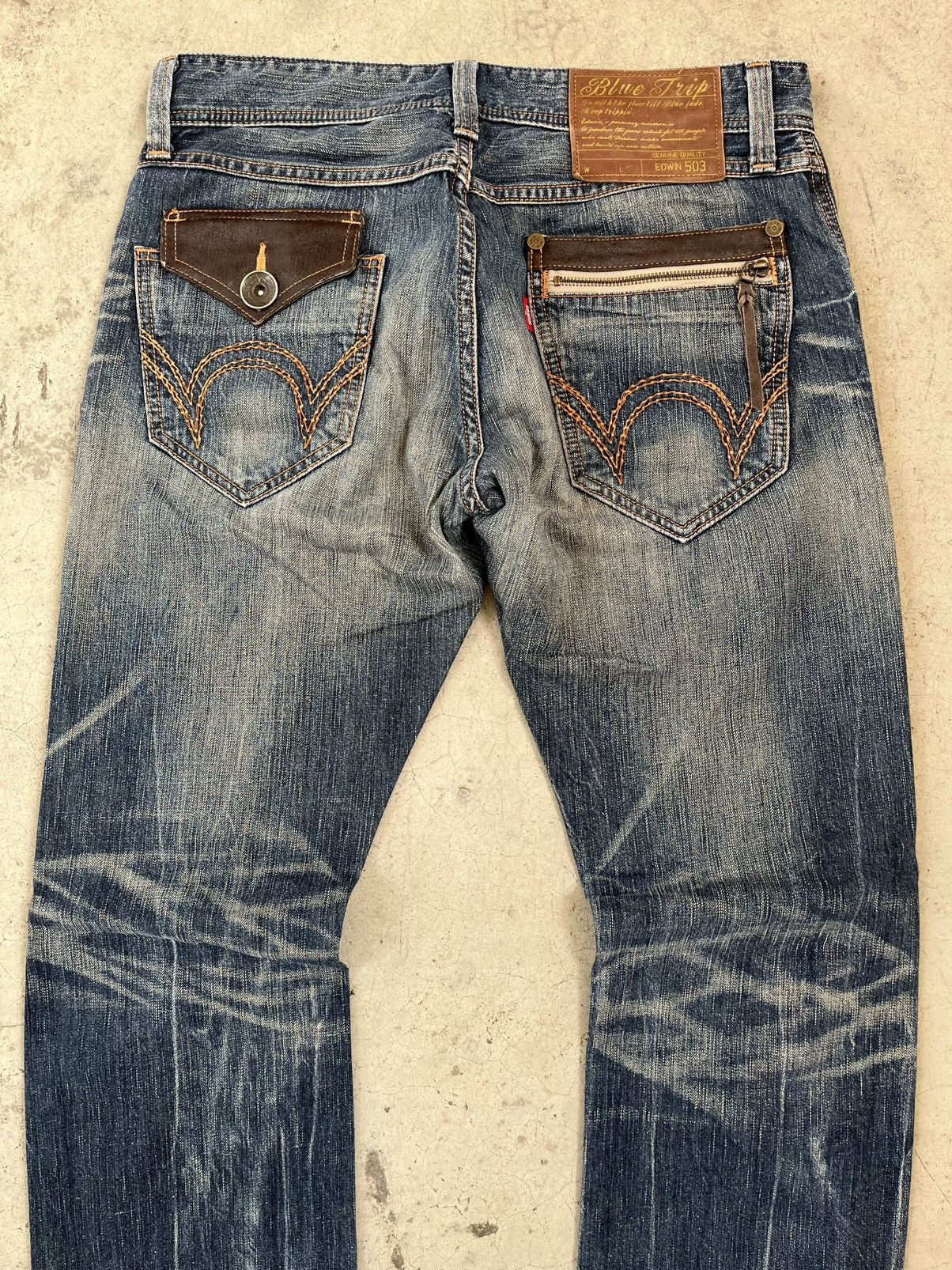 Edwin Edwin distressed vintage japanese brand pants Size US 34 / EU 50 - 10 Thumbnail