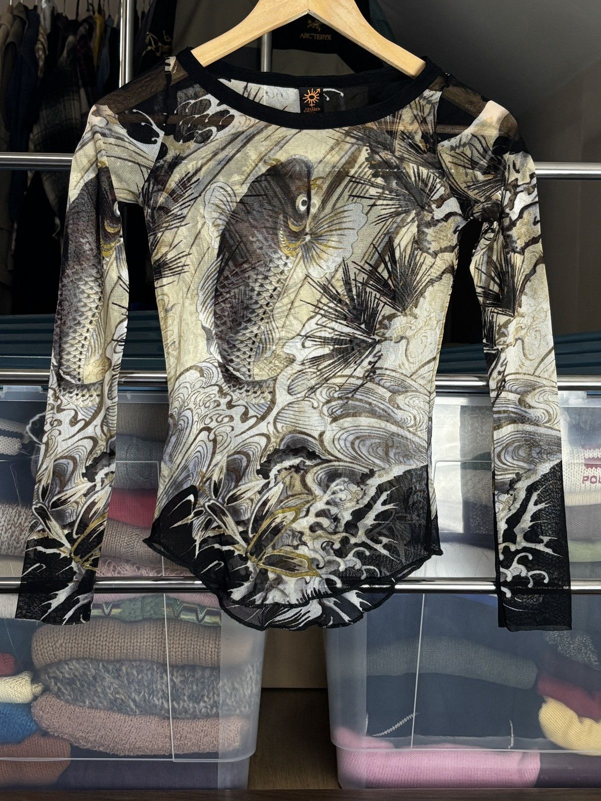 Jean Paul Gaultier Jean Paul Gaultier Archival Koi Fish Mesh Top 90s Rare Size S / US 4 / IT 40 - 1 Thumbnail