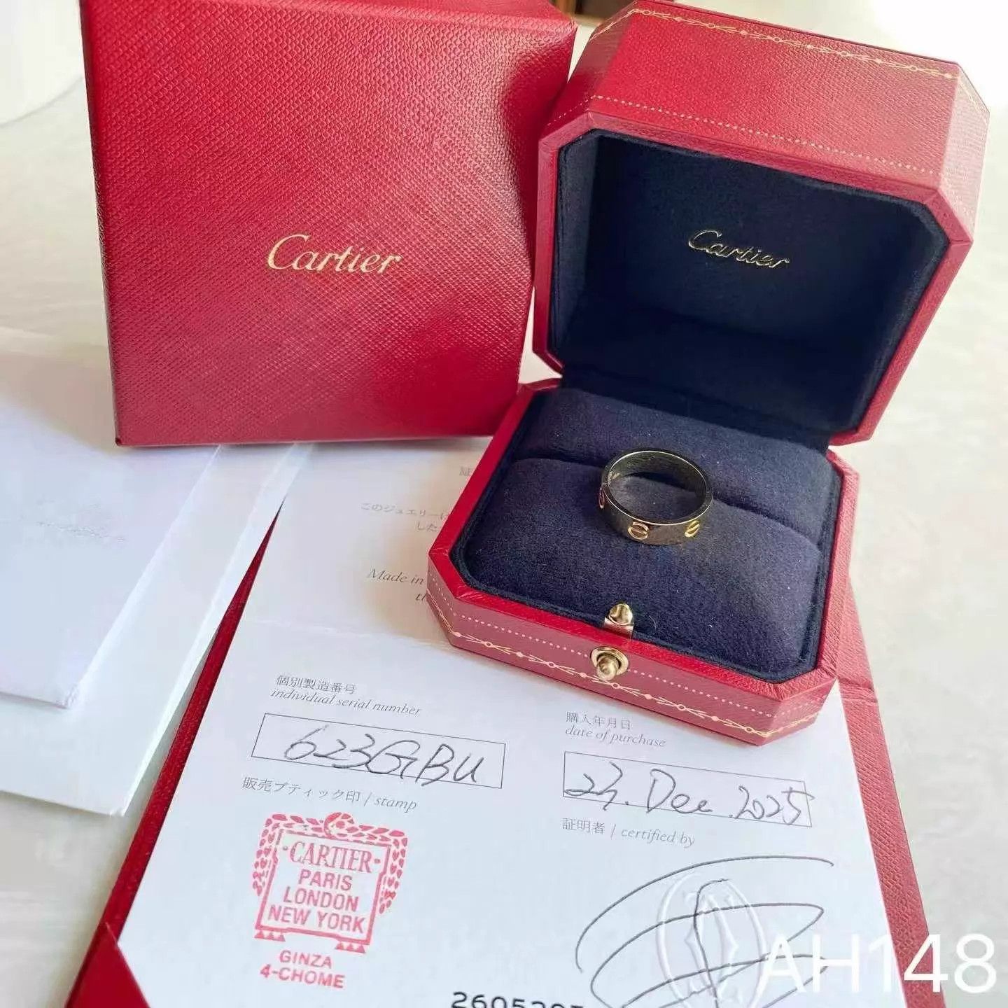 Cartier Cartier Love Wide Ring 18K Yellow Gold 56 Unworn Box&Papers Size ONE SIZE - 4 Thumbnail