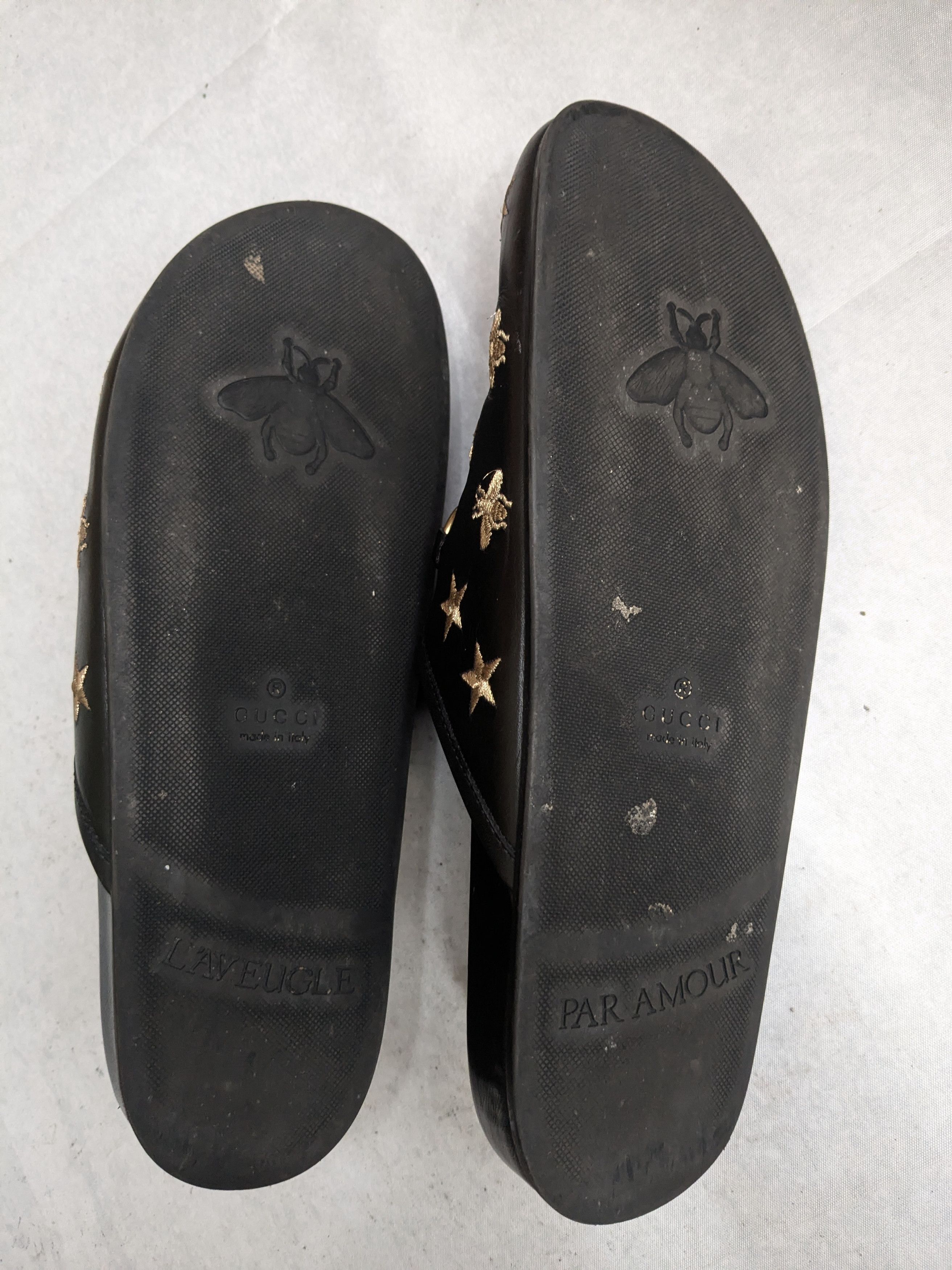 Gucci Gucci Horsebit Loafers Mules Black 9.5 Gold Stars Bees Size US 9.5 / EU 42-43 - 14 Thumbnail