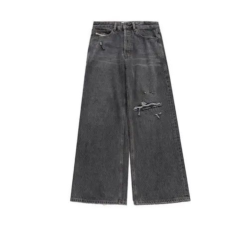 Vintage Black Ripped Baggy jeans Size US 34 / EU 50 - 2 Thumbnail