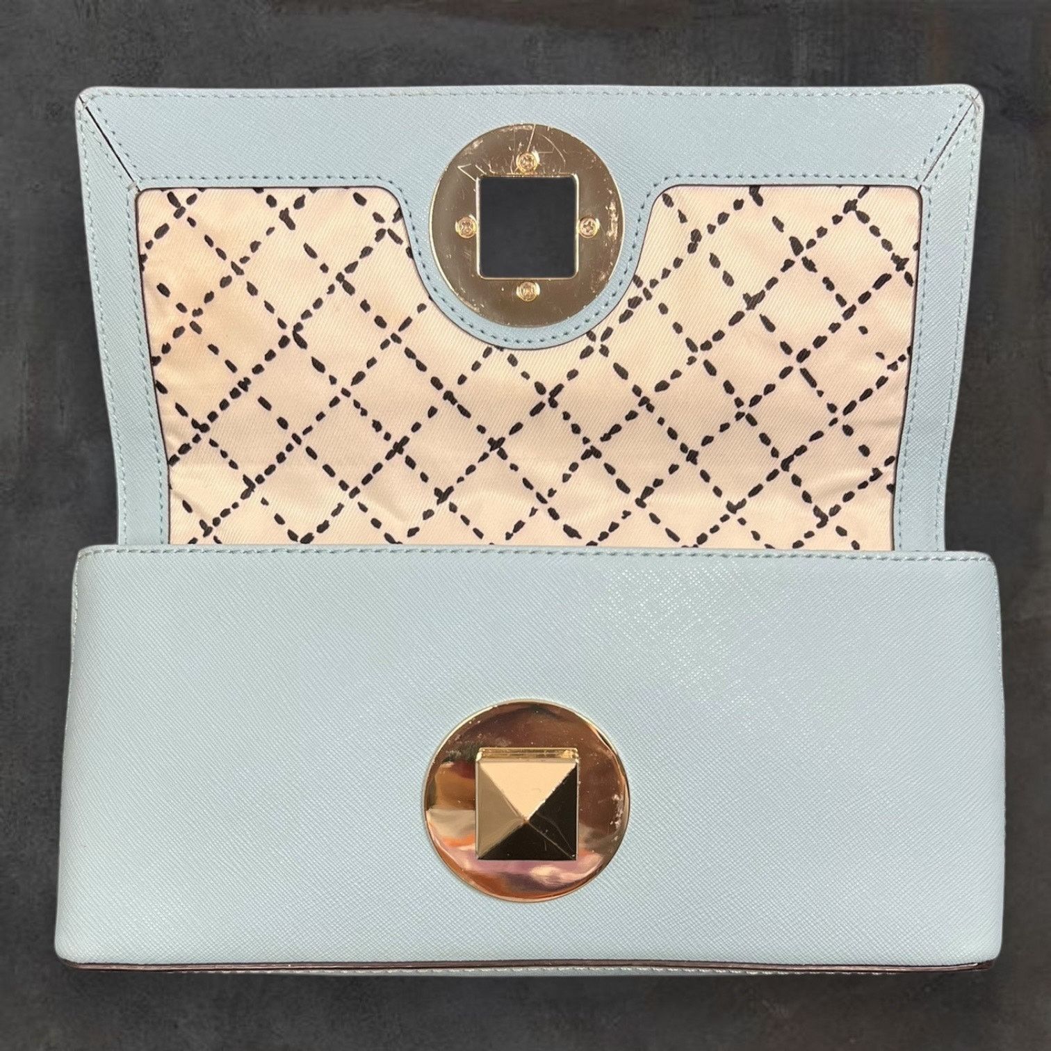 Kate Spade Kate Spade Sally Newbury Lane Blue Hydrangea Saffiano Clutch Size ONE SIZE - 7 Thumbnail