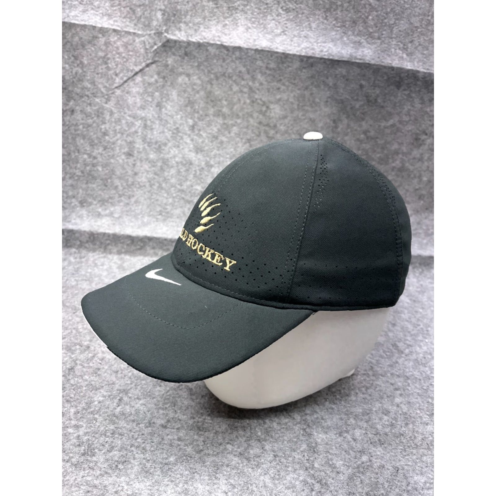 Nike Nike Field Hockey Hat Cap Strap Back Adult Gray Legacy91 Dri-Fit 100% Polyester Shirt? Size ONE SIZE - 4 Thumbnail