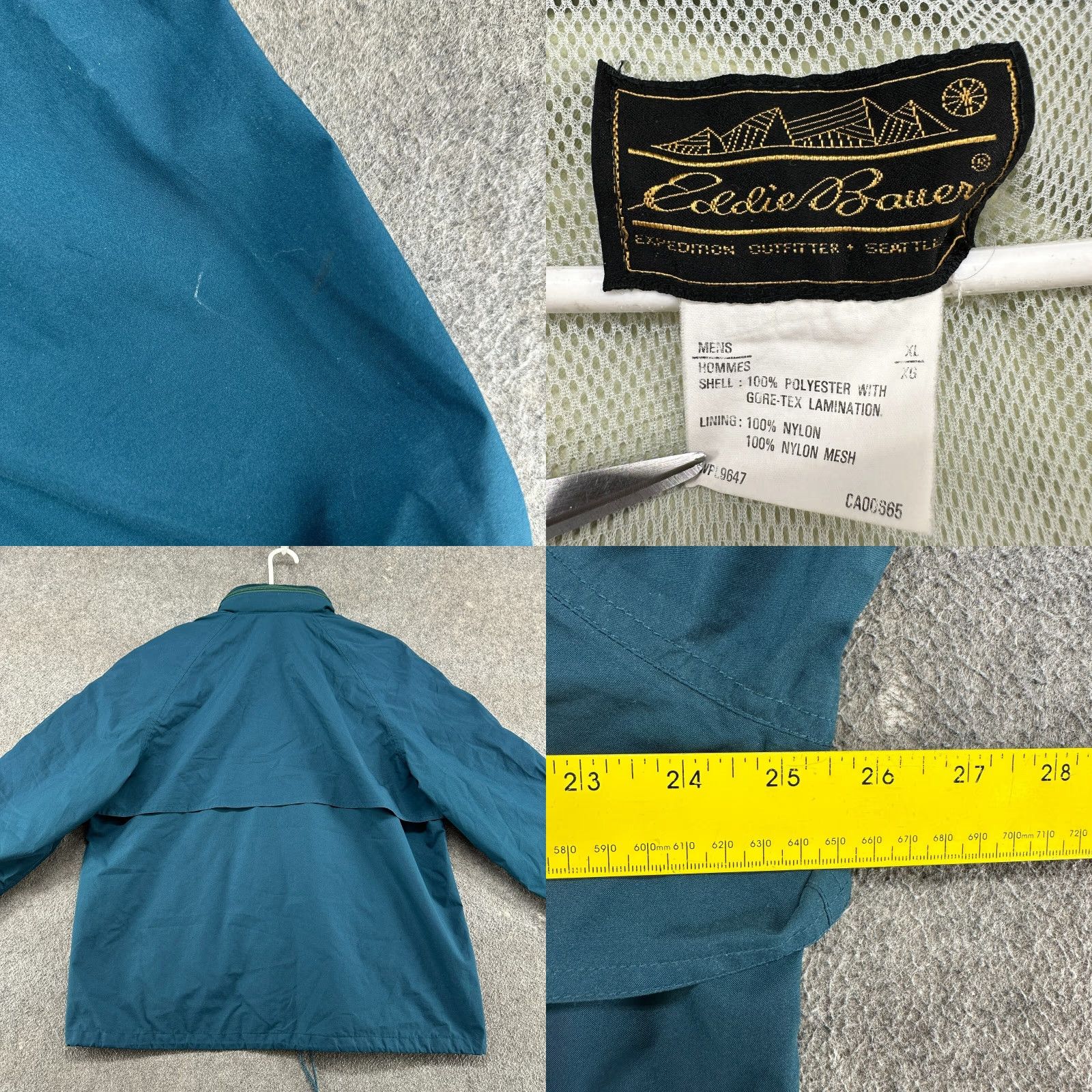 Eddie Bauer VINTAGE Eddie Bauer Jacket Mens XL Blue Teal Windbreaker Rain Coat Goretex 90s Zip Size US XL / EU 56 / 4 - 8 Thumbnail