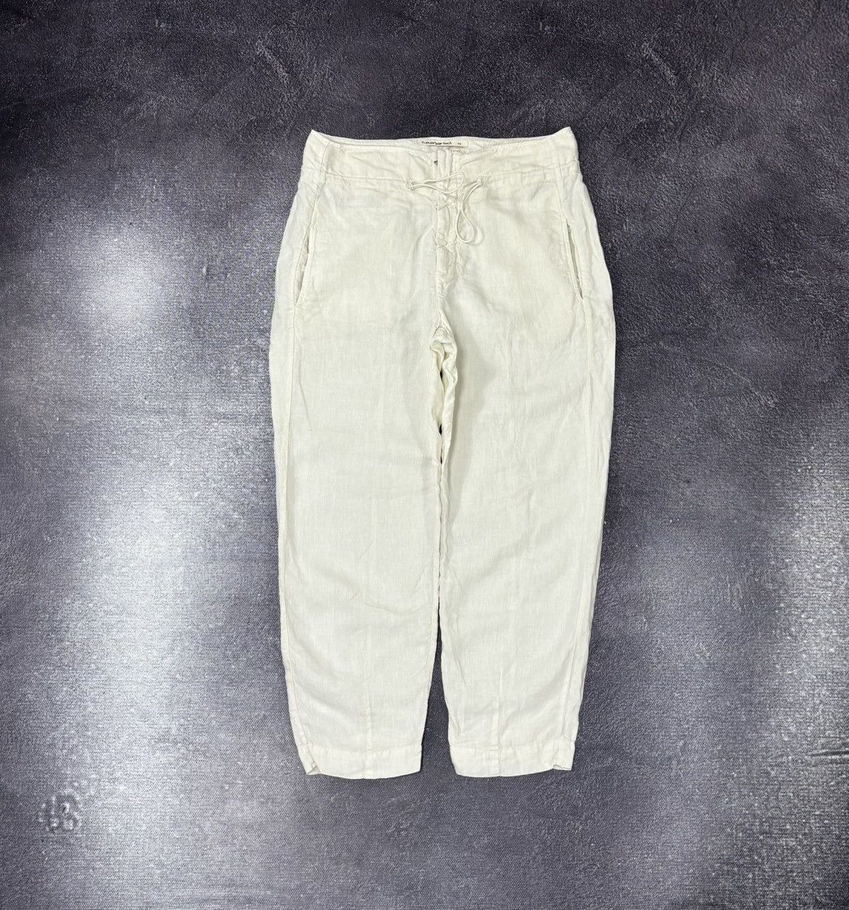 Transit Par Such Women’s White/Cream Linen Pants Trousers