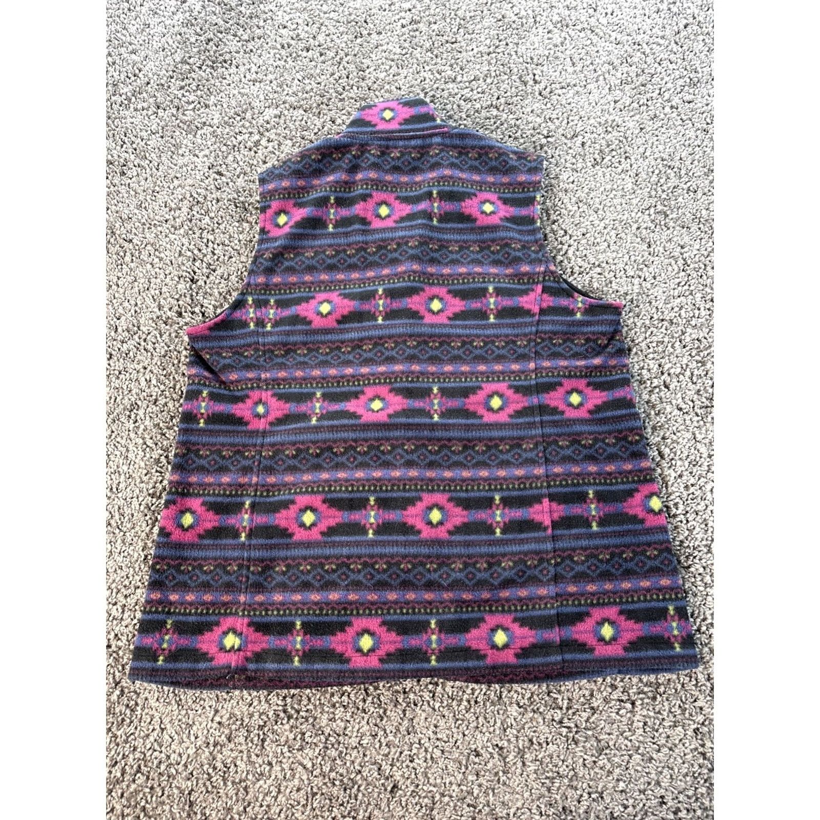 Coldwater Creek VINTAGE Coldwater Creek Jacket Womens XL Full Zip Fleece Purple Aztec 90s Y2K Womens Size XL / US 12-14 / IT 48-50 - 5 Thumbnail