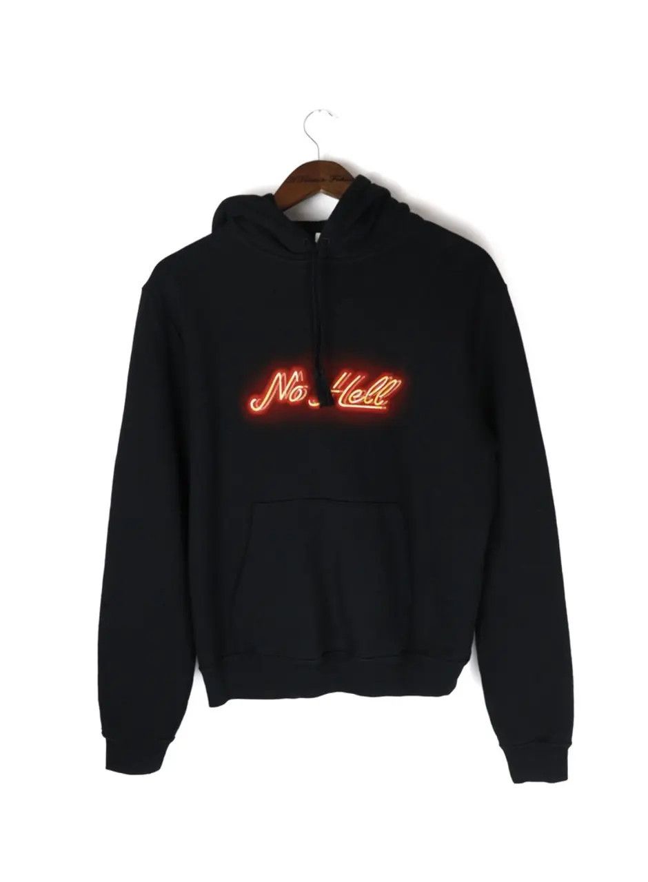 Saint Laurent Paris o1la1rc1a1225 623970 "No Hell" Hoodie in Black Size US L / EU 52-54 / 3 - 1 Thumbnail
