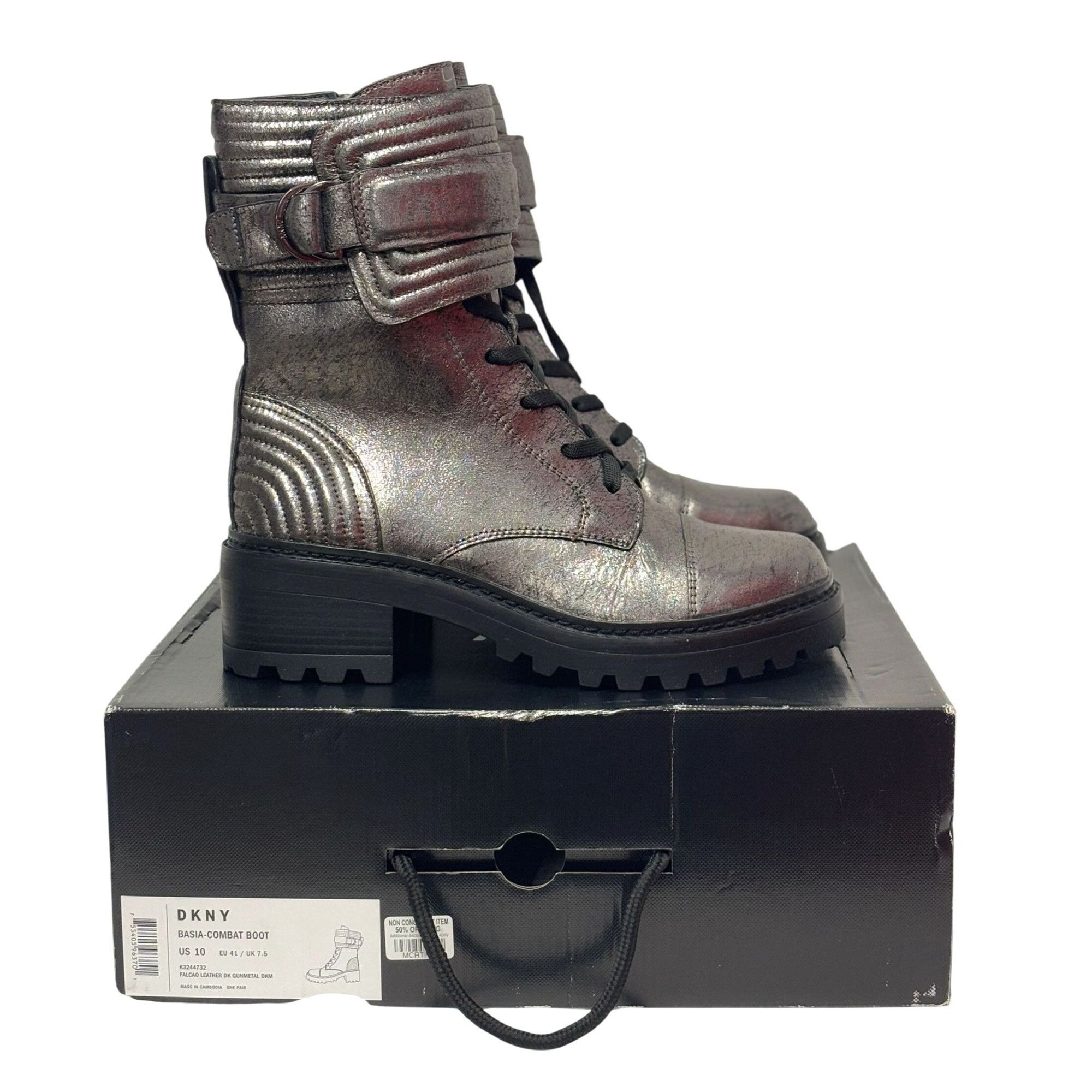 DKNY DKNY / Basia Combat / Metallic / Boots With Side Zipper & B Size US 10 / IT 40 - 8 Thumbnail