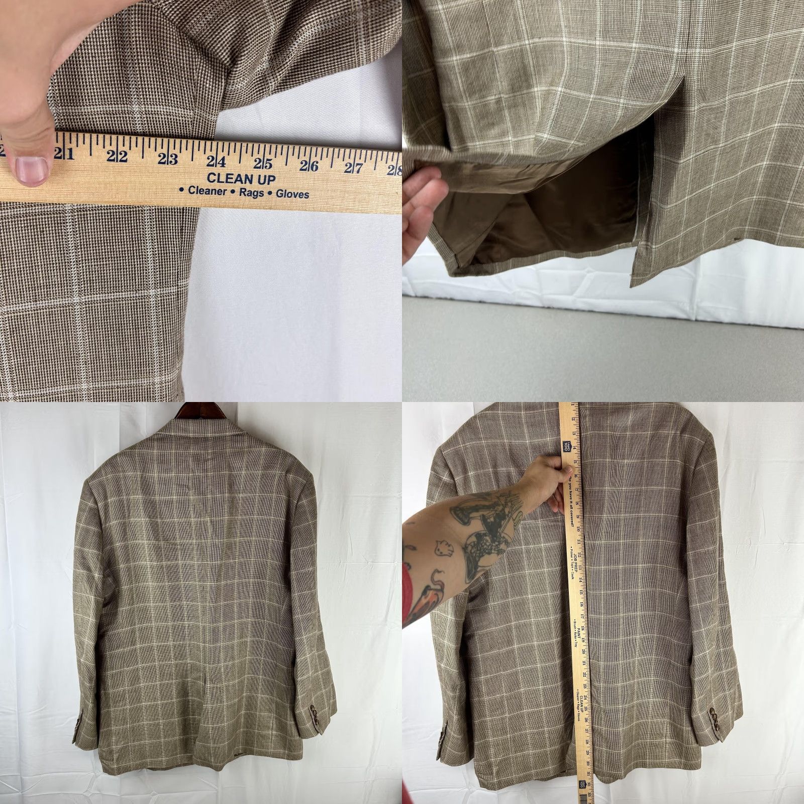 Brooks Brothers VINTAGE? No. Brooks Brothers Sport Coat Mens 48R Brown Windowpane 1818 Madison Full Canvas Size US M / EU 48-50 / 2 - 9 Thumbnail