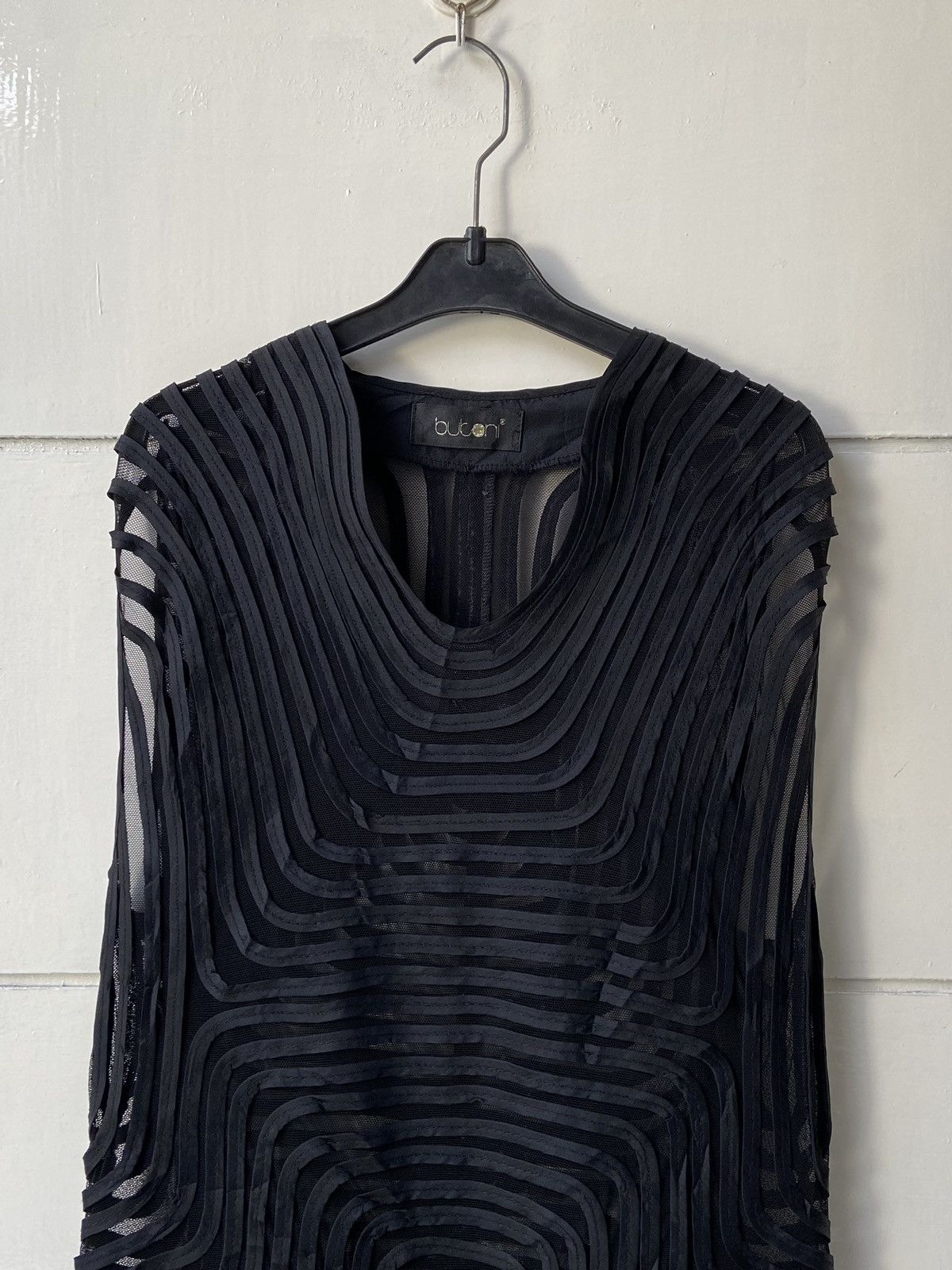 Designer × Japanese Brand BUTONI Black Midi Dress Size XS / US 0-2 / IT 36-38 - 2 Thumbnail