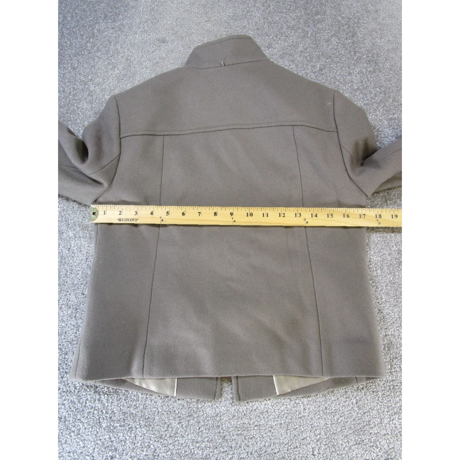 Banana Republic VINTAGE Banana Republic Jacket Womens XS Gray Wool Mid-Length Long Sleeve Zip Regular Fit Size XS / US 0-2 / IT 36-38 - 6 Thumbnail
