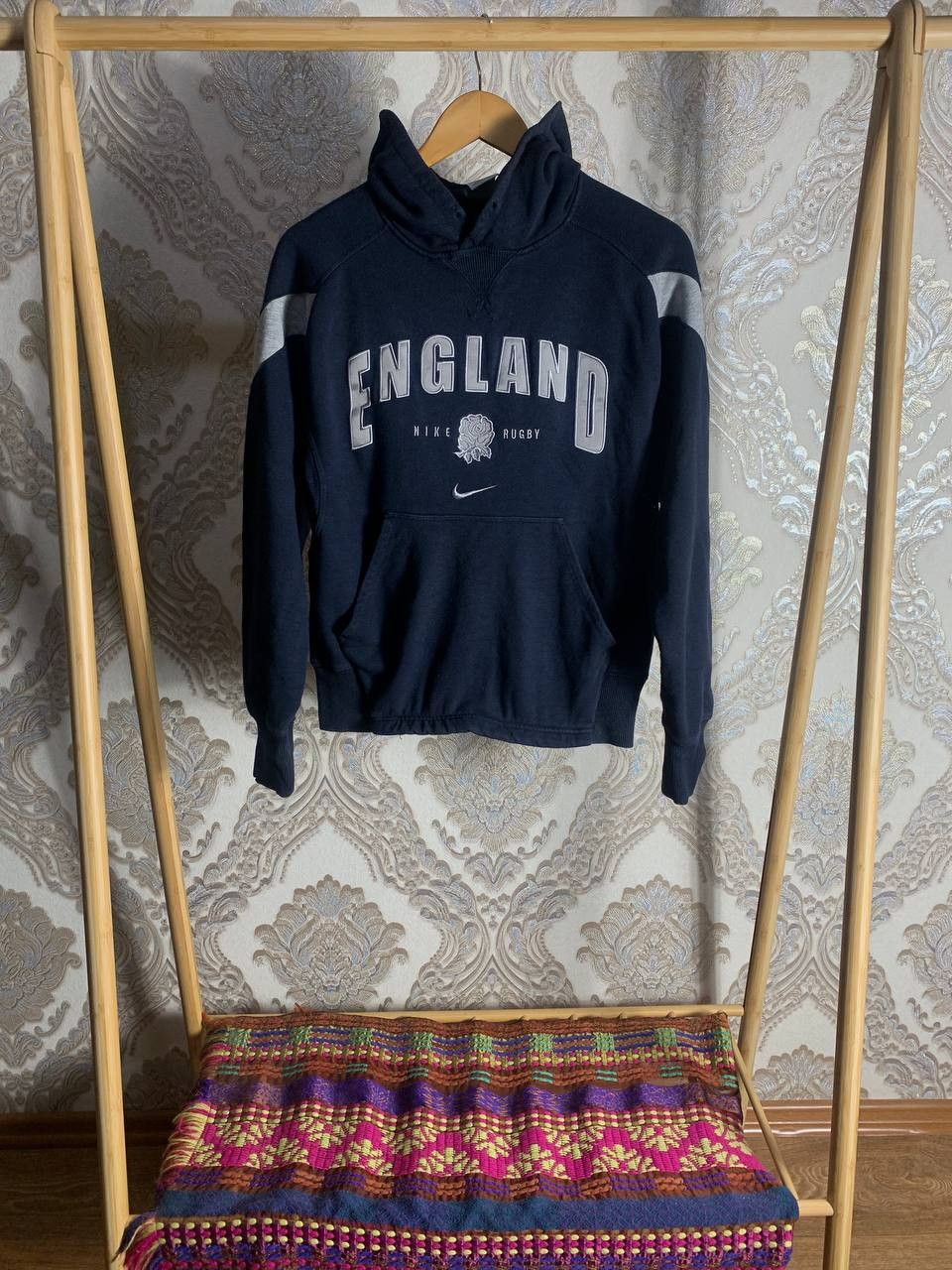 Nike Vintage Nike England Retro Rugby Jersey Hoodie Y2K 90s Size US S / EU 44-46 / 1 - 1 Thumbnail