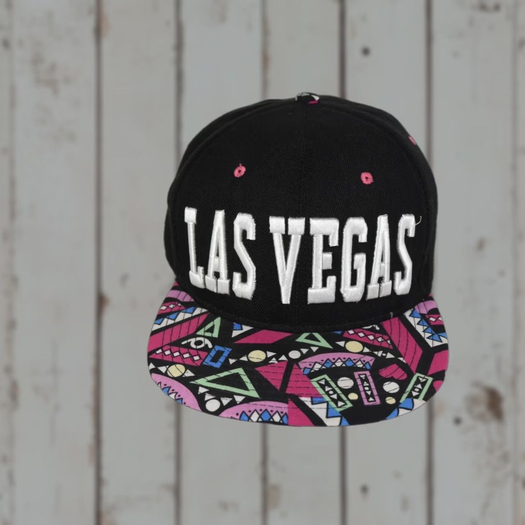 Nique HaT Unique Multicolor Graffiti Las Vegas Rare Logo Cap Hat Snapback Women Adjustable Size Multicolor Colorful 90s Size ONE SIZE - 1 Thumbnail