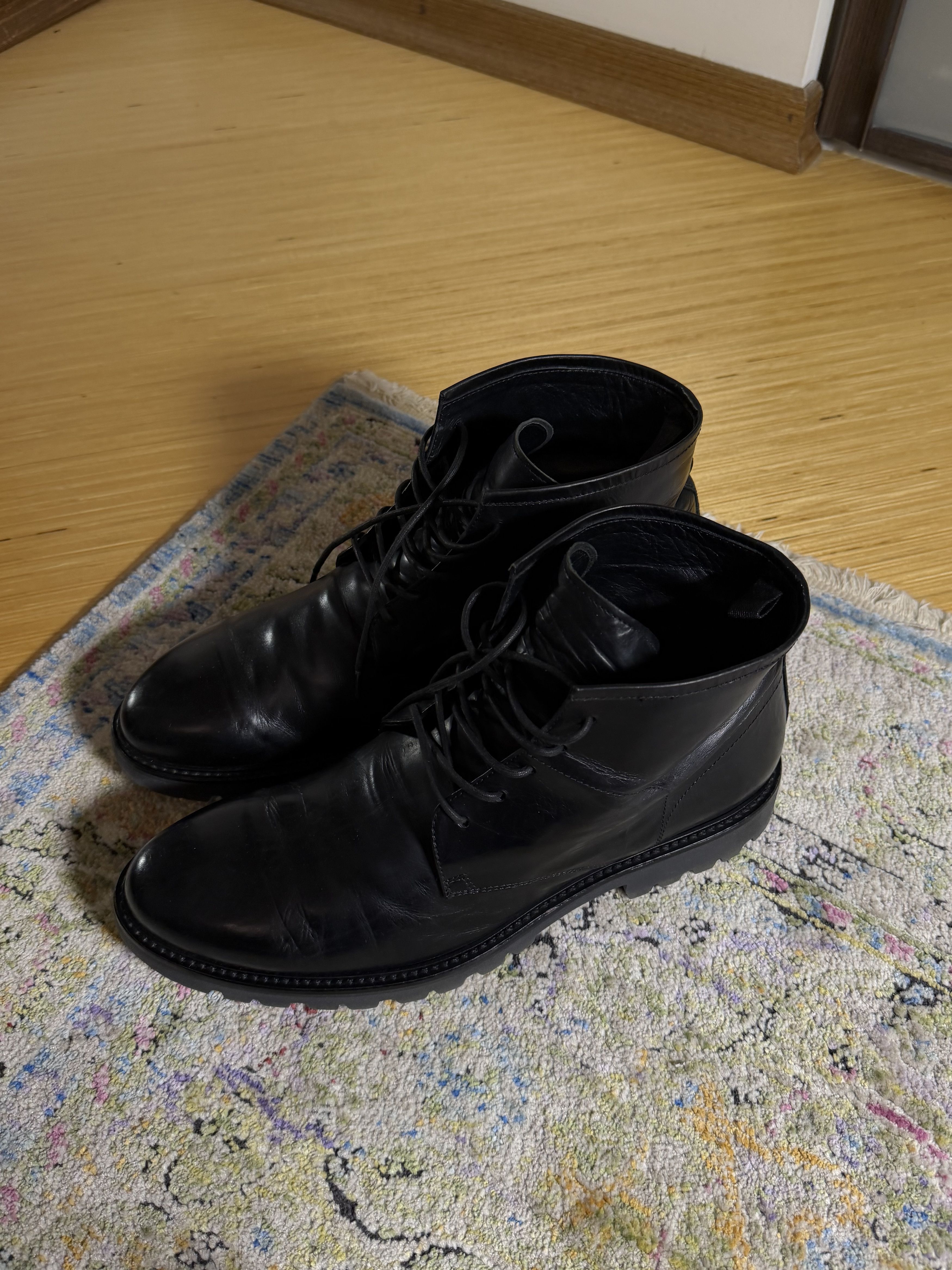 Bruno Bordese Bruno Bordese Bic Black Leather Combat Boot Size US 10 / EU 43 - 4 Thumbnail