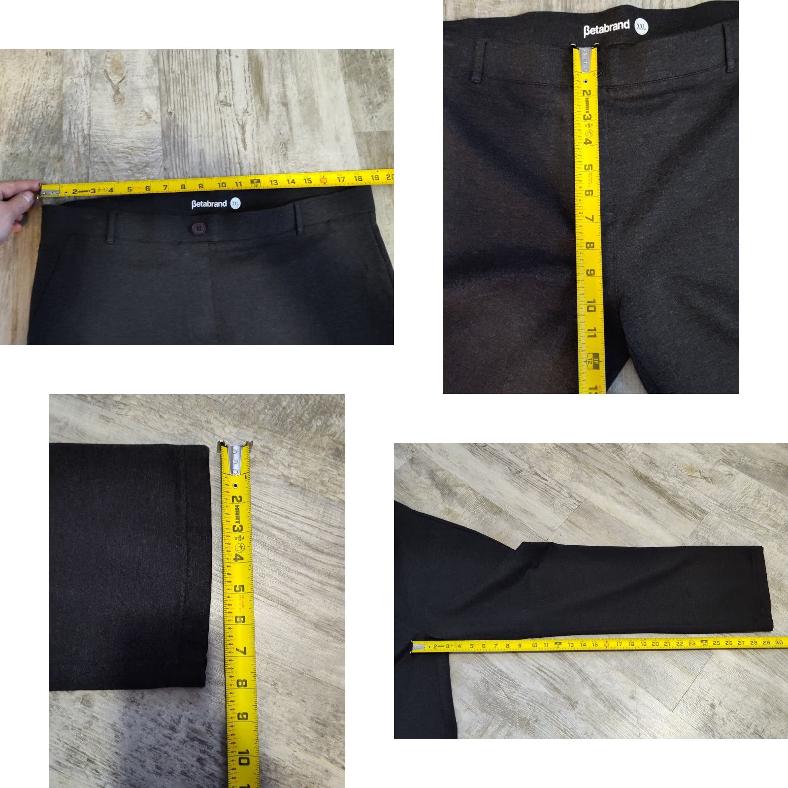 Vintage Betabrand Dark Gray Pull On Straight Leg Dress Pant Yoga Pants Women XXL Size 40" / US 18 - 8 Thumbnail