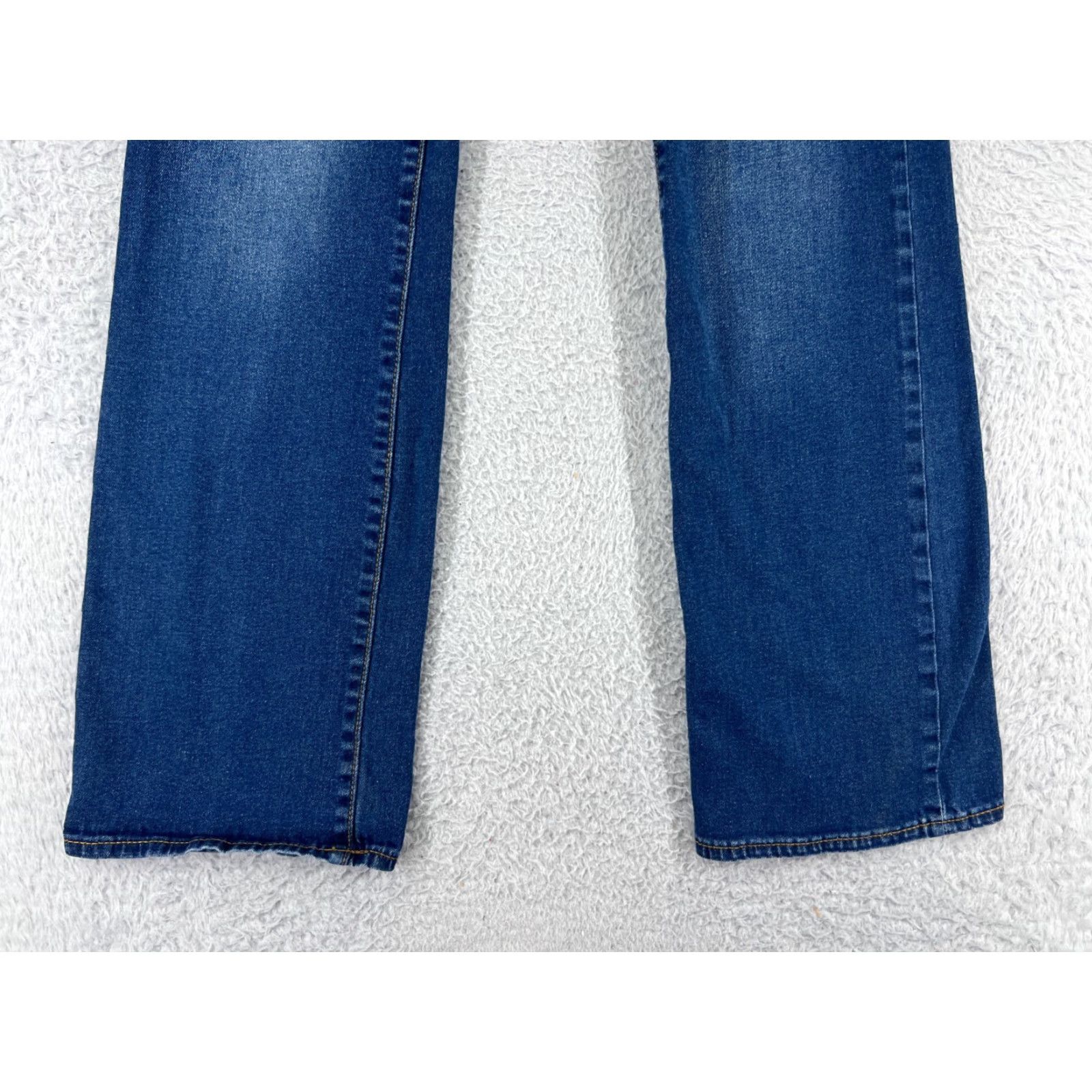 DKNY DKNY Jeans Womens 10 Blue Denim Bootscut Embroidered Cotton Blend Stretch Flat Front 5-Pocket Design Regular Inseam 30 in Blue Size 32" / US 10 / IT 46 - 6 Thumbnail