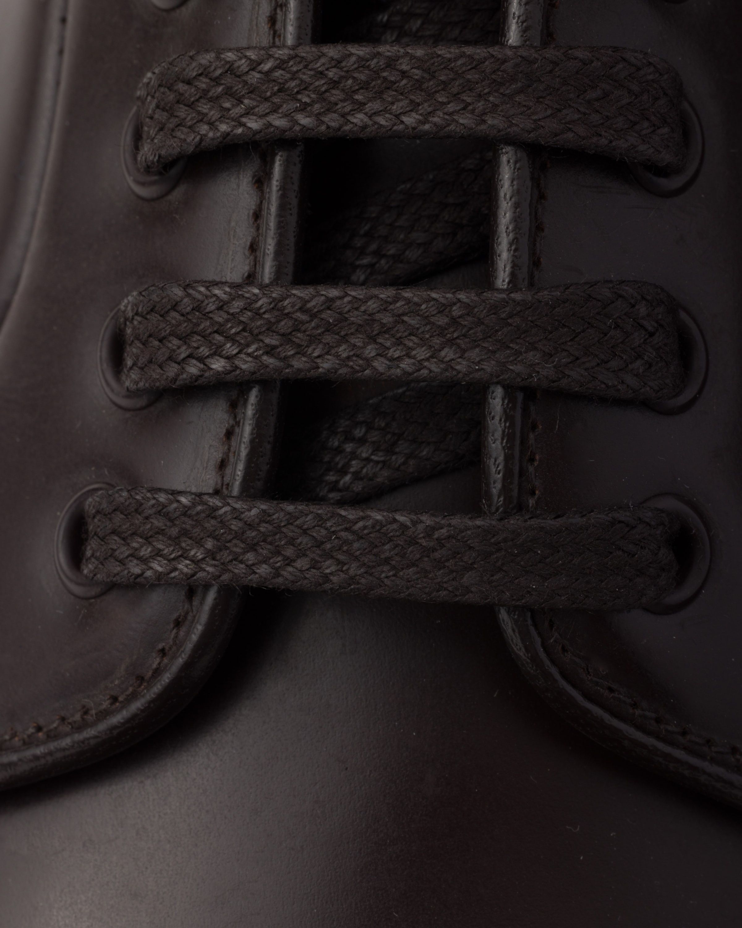 Prada o1la1rc1a0925 Brushed Leather Derby Shoes in Dark Brown Size US 10 / EU 43 - 4 Thumbnail