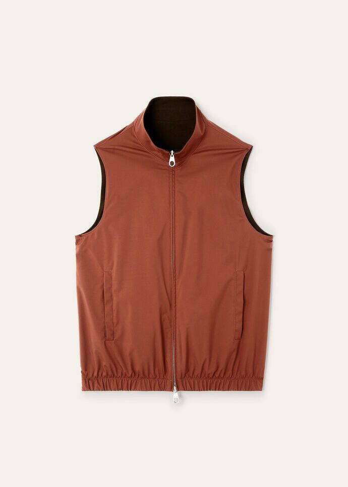 Loro Piana o1srvl11e0126 FAP9759 Reversible Vest in Brown/Green Size US XL / EU 56 / 4 - 1 Thumbnail