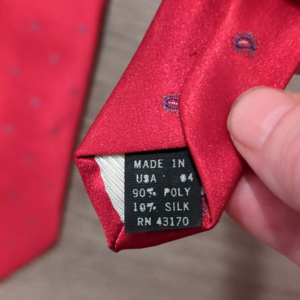 Other Ergon Von Furstenburg Red Tie Size ONE SIZE - 3 Thumbnail