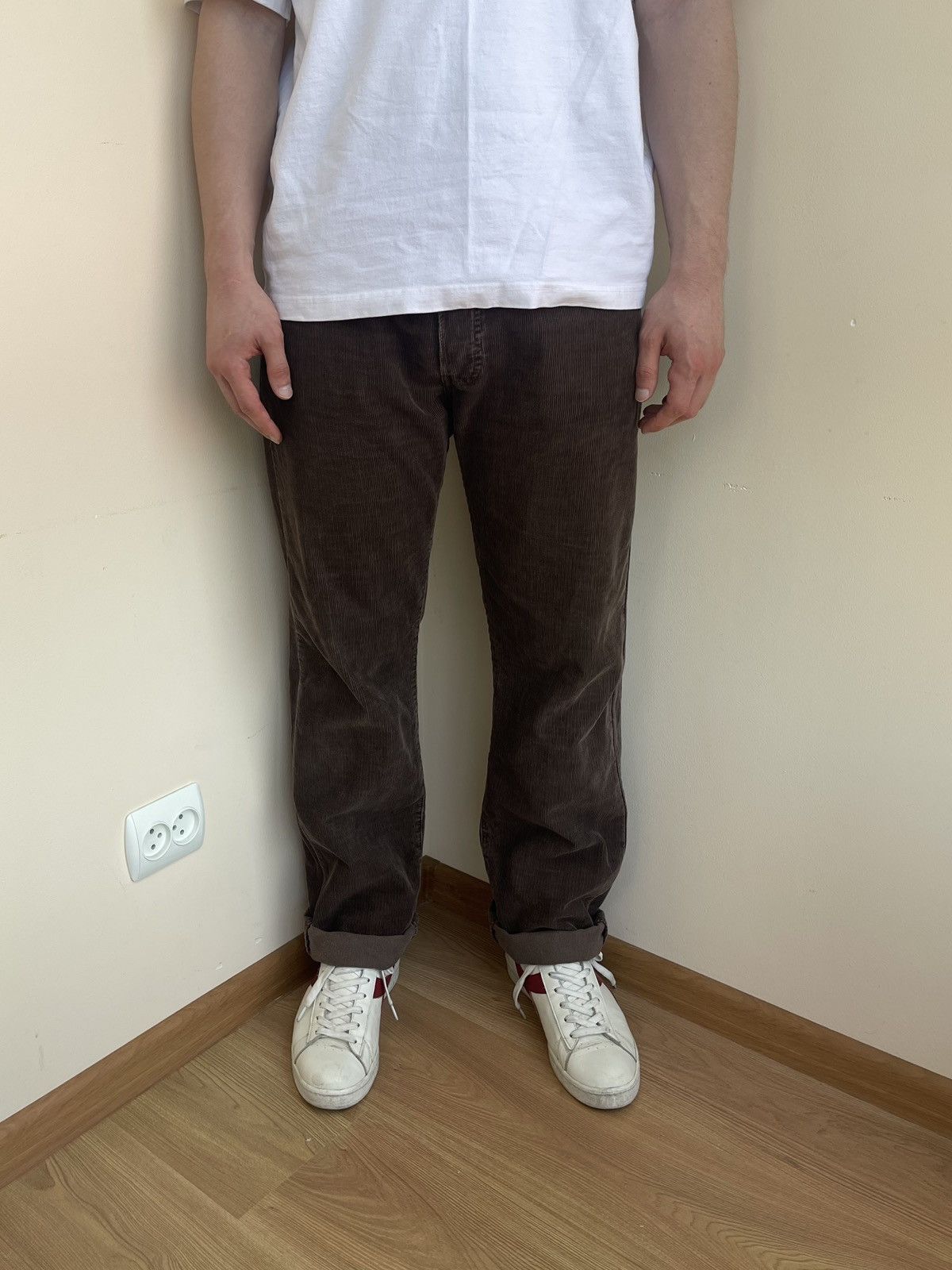 Levi's 551 White Tab Straight Fit Corduroy 5 Pocket Jeans Pants 90s Size US 31 - 3 Thumbnail