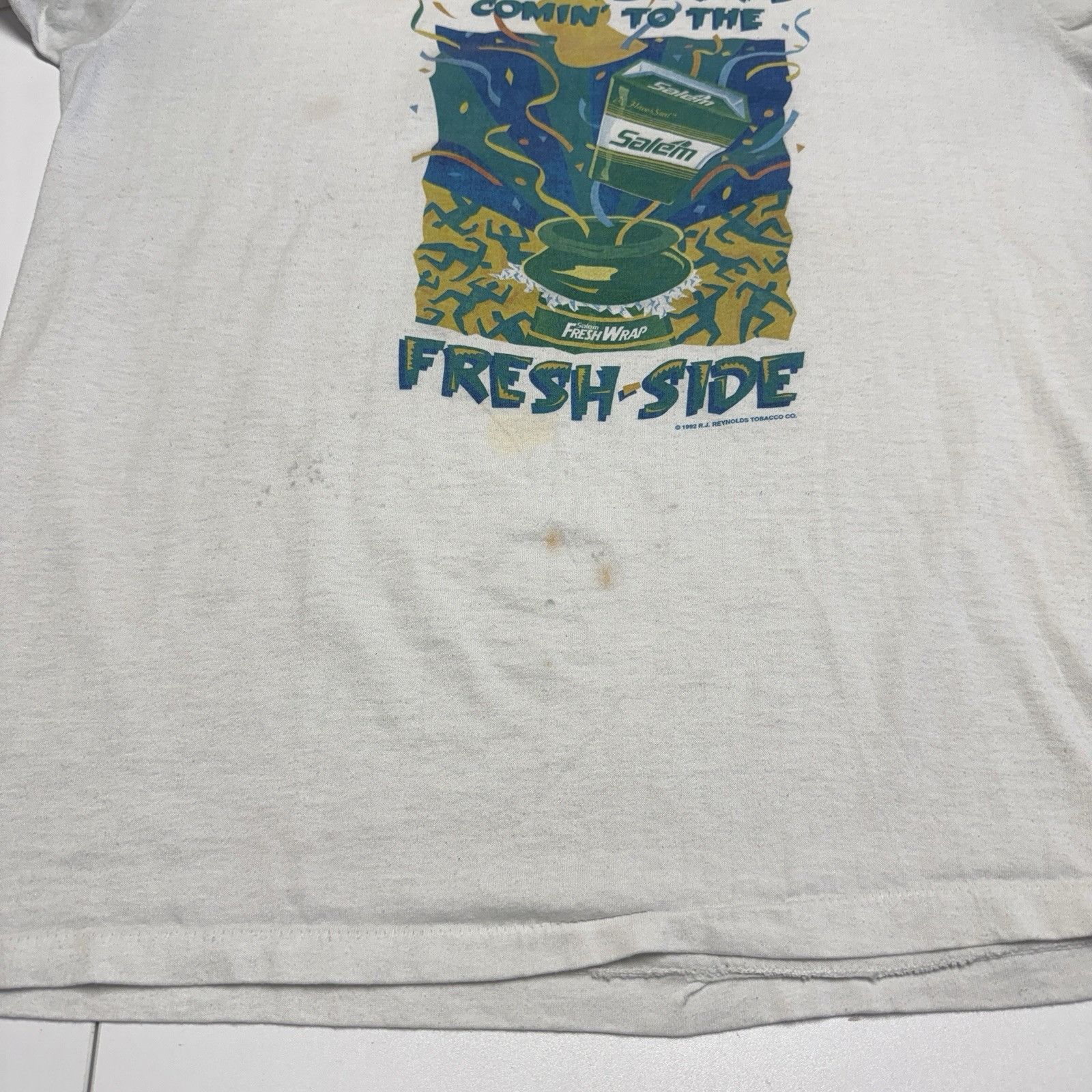 Vintage Vintage Salem Shirt Mens XL White 90s USA Cig Promo Tee Fres Size US XL / EU 56 / 4 - 8 Thumbnail