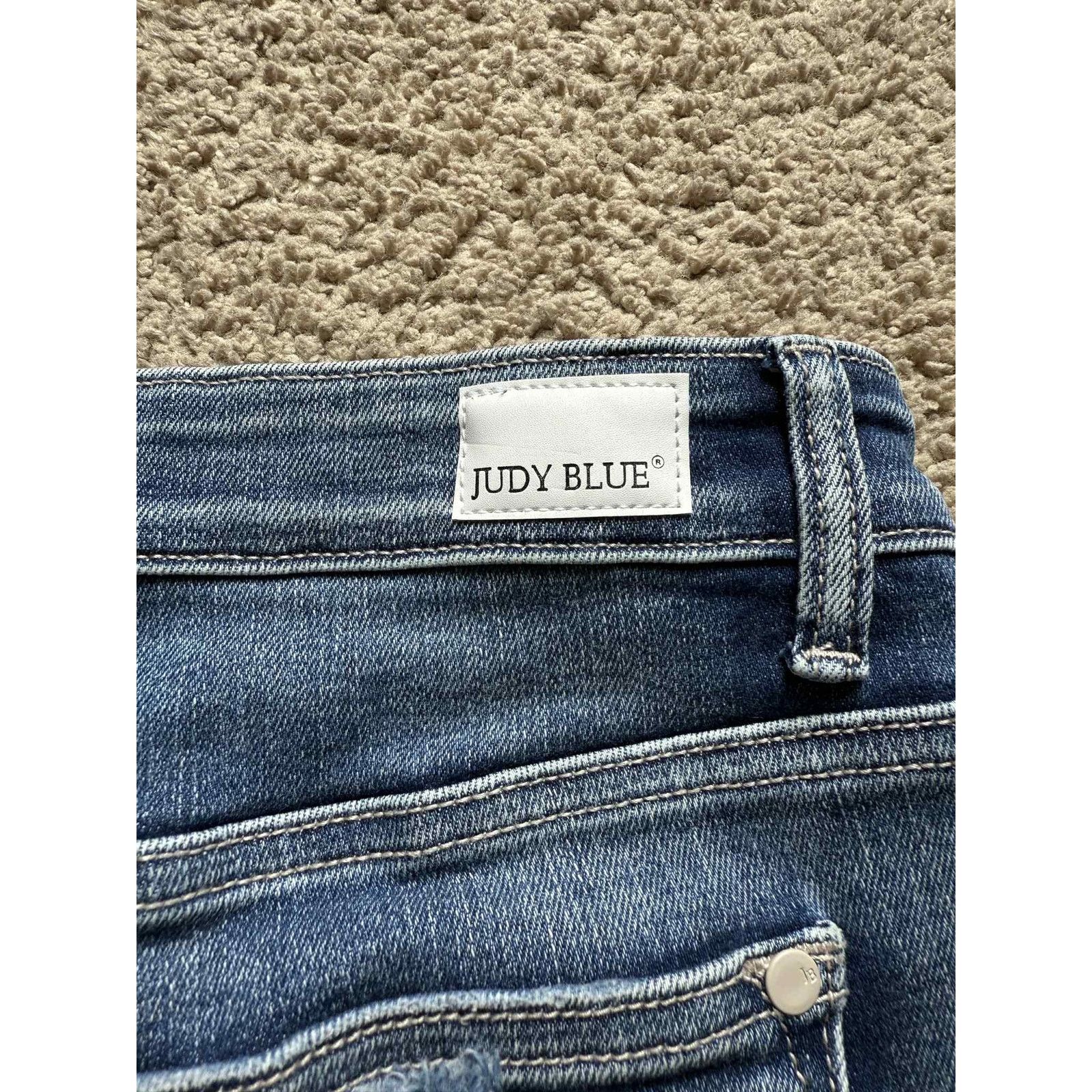 Judy Blue Judy Blue Destroy Jean Shorts Medium Wash Blue Womens XL Size 30" / US 8 / IT 44 - 5 Thumbnail