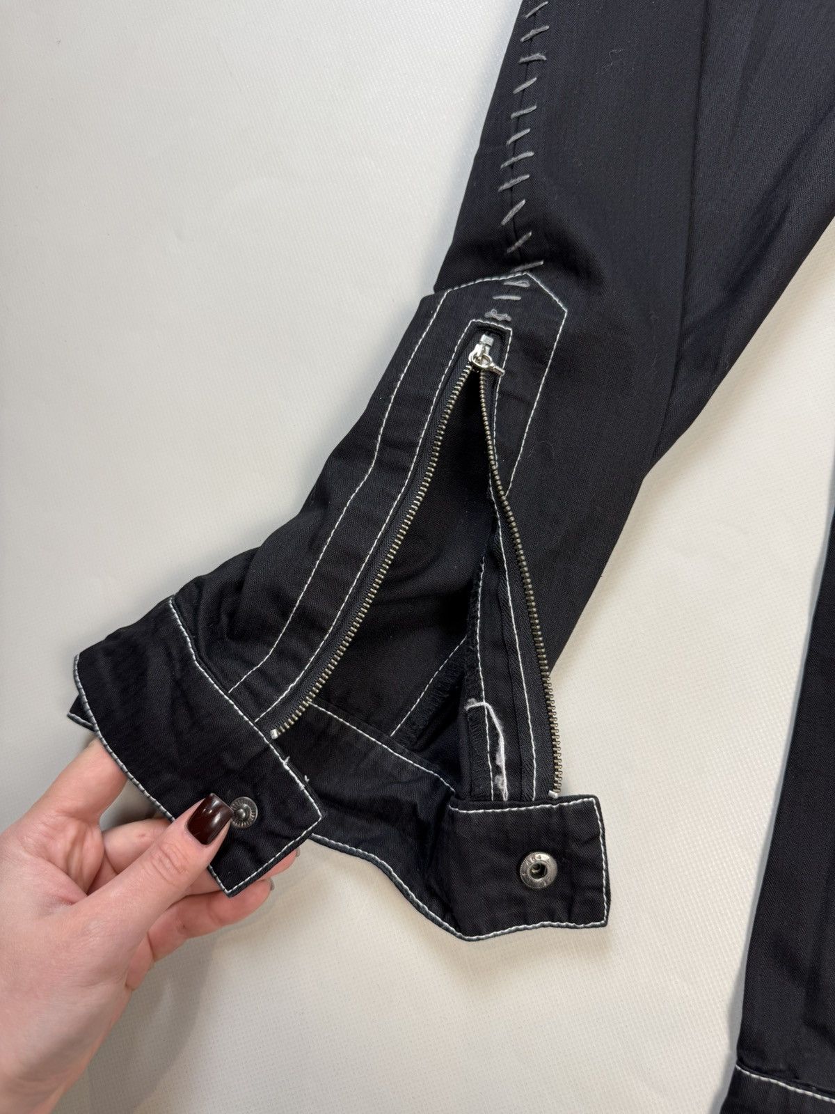 Cop Copine Cop Copine Avant-Garde Y2K High Rise Wide Leg Pants Trousers Size 30" / US 8 / IT 44 - 10 Thumbnail