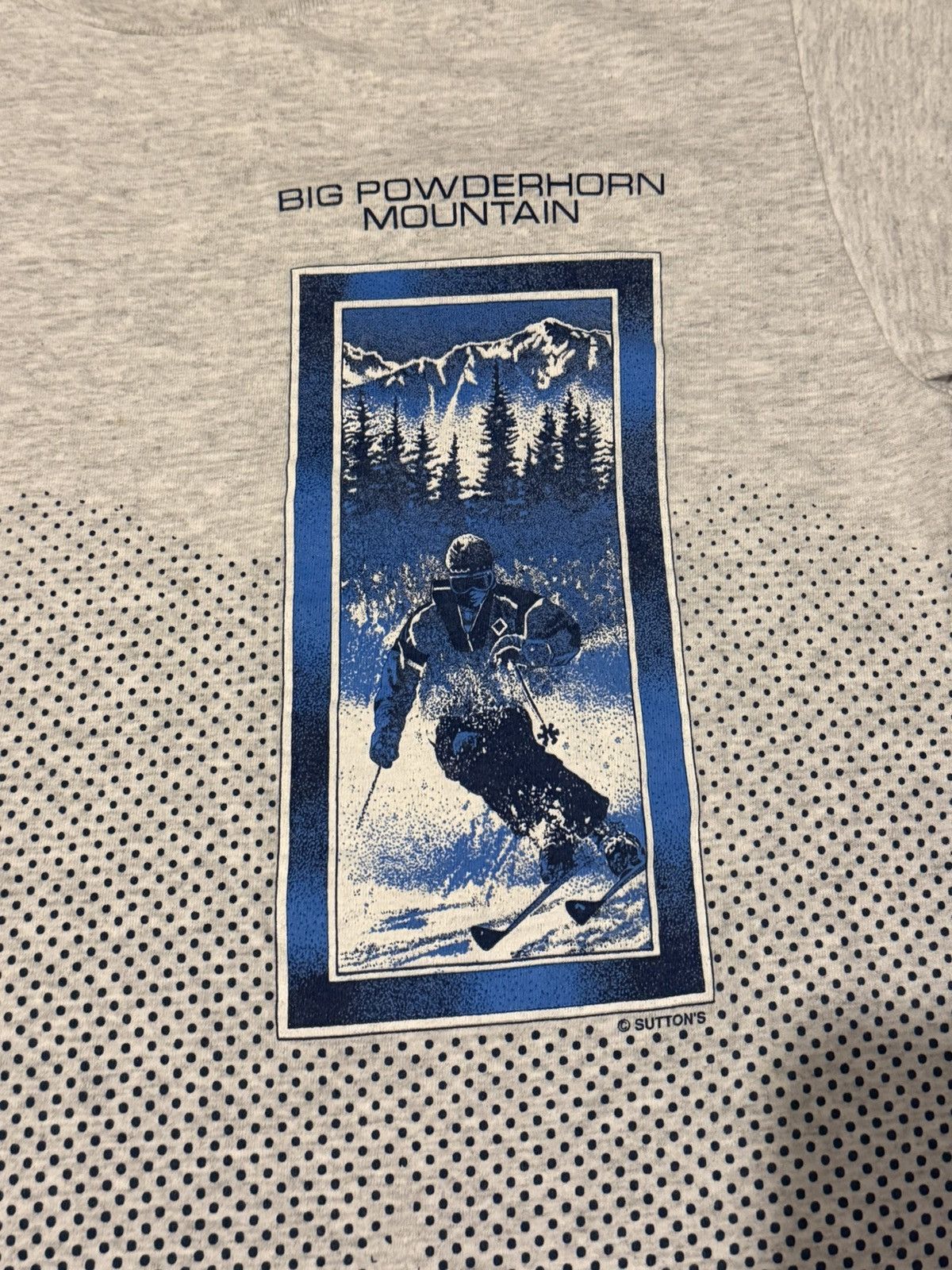 Vintage Big Powderhorn Mountain Skiing Sportswear T-Shirt Medium Size US S / EU 44-46 / 1 - 3 Thumbnail