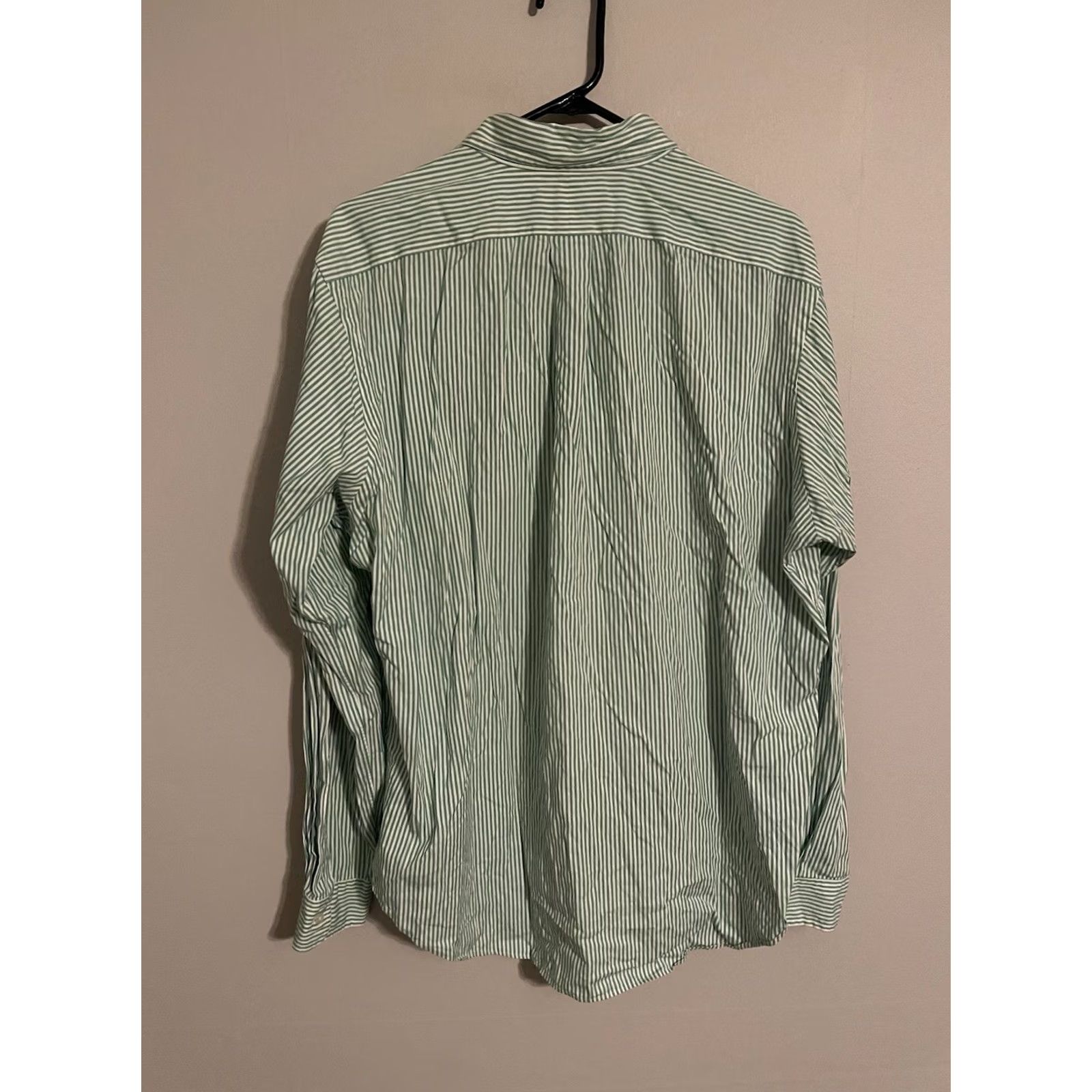 Polo Ralph Lauren Polo Ralph Lauren Shirt Button Dress Classic Fit Men's 16.5 36-37 Striped Green Size 46R - 4 Thumbnail