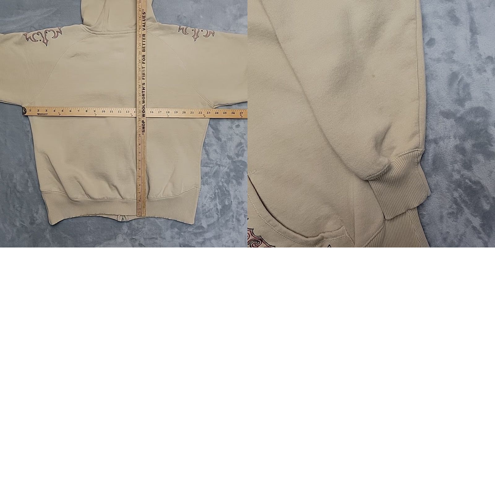 Ariat Ariat Hoodie Womens XL Cowboy Western Embroidered Bedazzled Hooded Sweatshirt Beige Pockets Rhinestone Cowboys Western decor Womens XL Hoodie Size XL / US 12-14 / IT 48-50 - 8 Thumbnail