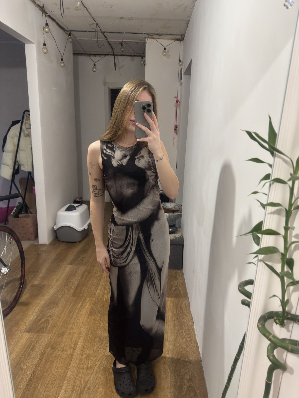 Vintage MESH RENAISSANCE JEAN PAUL GAULTIER STYLE TWO SIDES DRESS Size S / US 4 / IT 40 - 1 Thumbnail