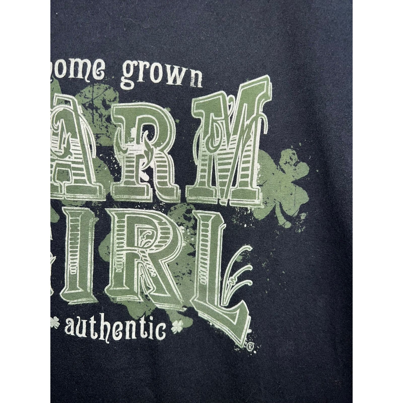 Vintage Womens Vintage Home Grown Farm Girl Shirt Black Tee Top XL Size XL / US 12-14 / IT 48-50 - 4 Thumbnail