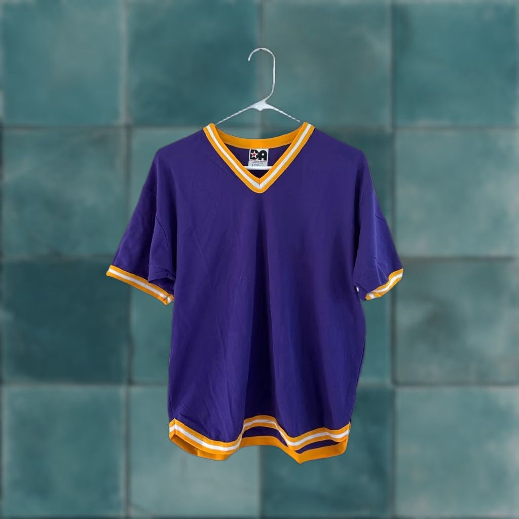Vintage VINTAGE Don Alleson Shooting Shirt Womens L NOS NWOT 90s USA Purple Nylon Short Sleeve V-Neck Activewear Women Size L / US 10 / IT 46 - 1 Thumbnail